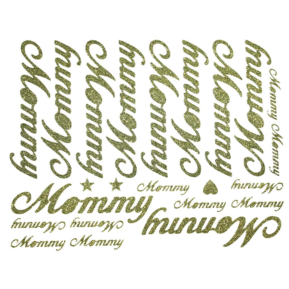 JAM Paper Mommy Gold Script Floral Adhesive