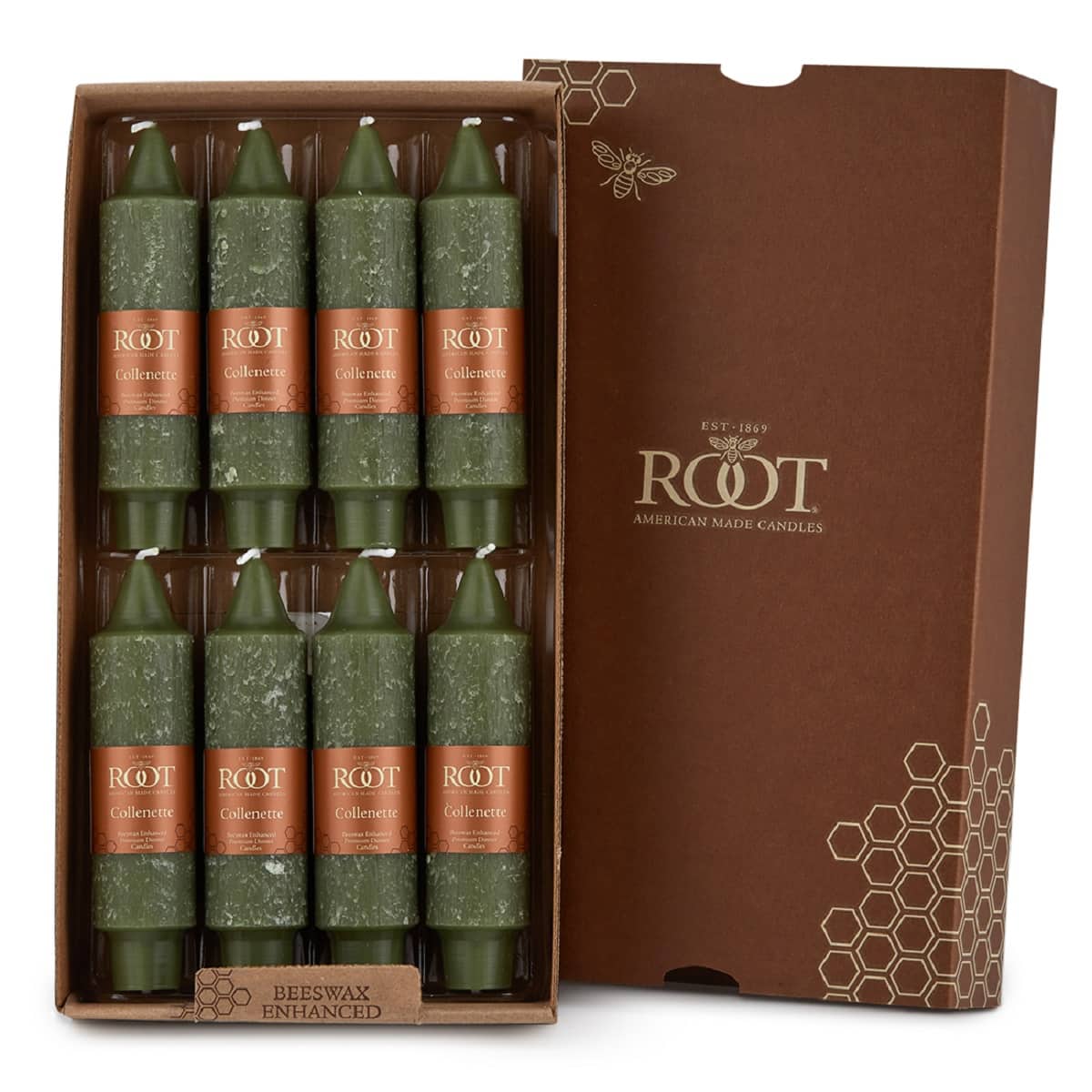 Root Candles 5" Unscented Timberline™ Collenette Taper Candles, 8ct.