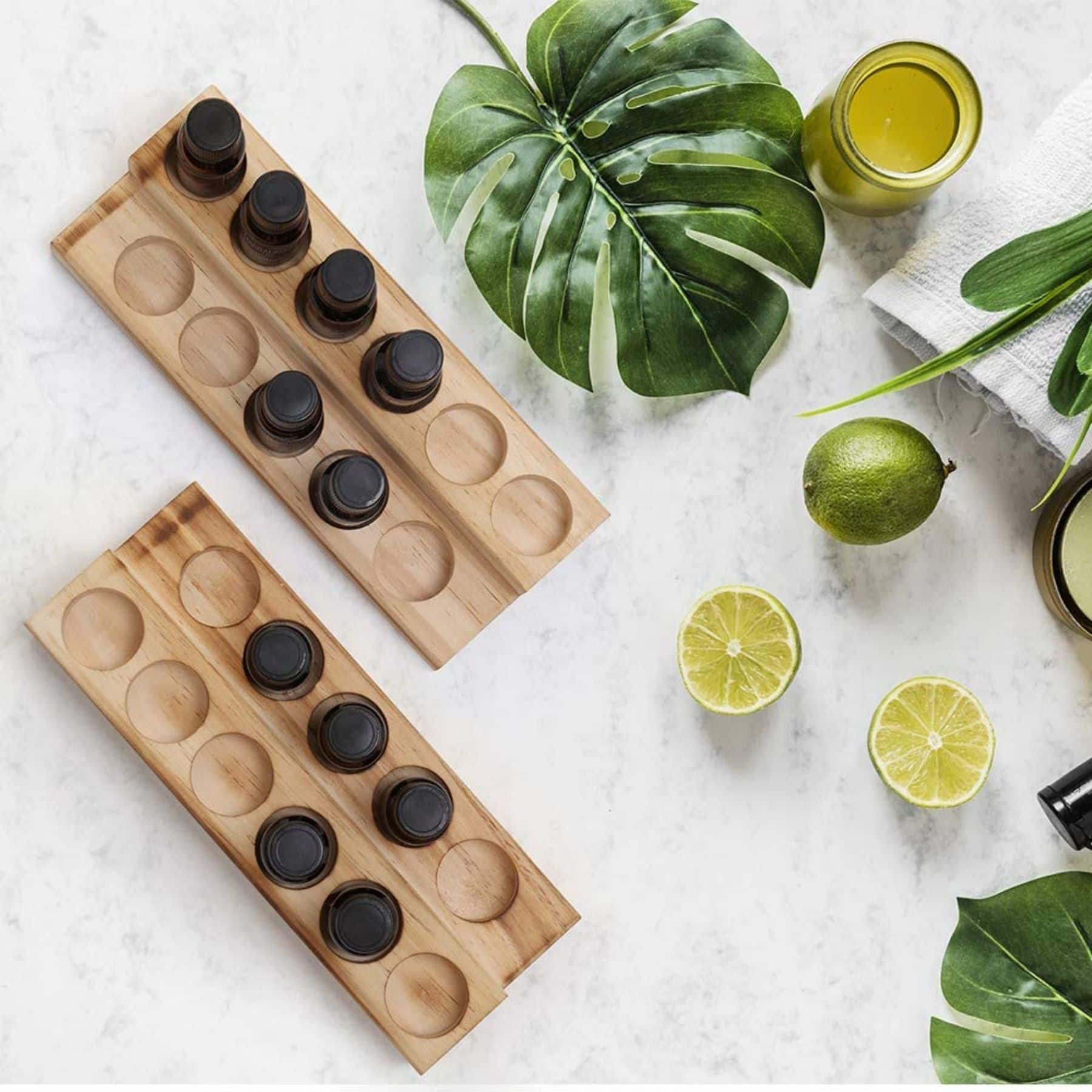 NEX™ Rustic Wooden Essential Oil Display Holder Set