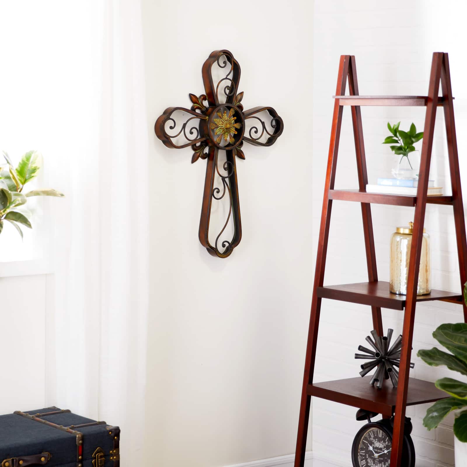 Brown Metal Traditional Wall Decor, 31" x 23"
