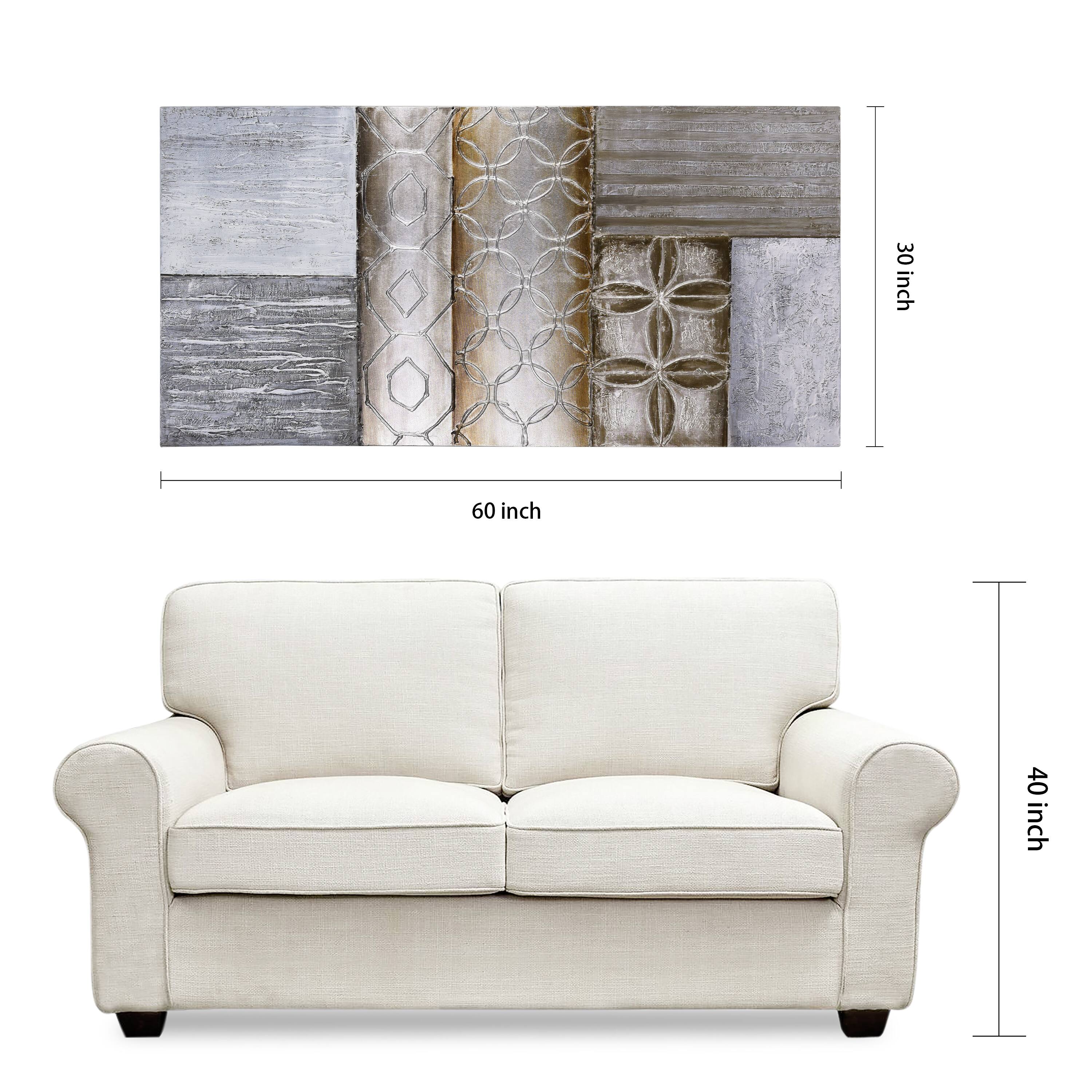 Empire Art Direct 30" x 60" Stacked I Textured & Metallic Hand Painted Canvas Wall Art
