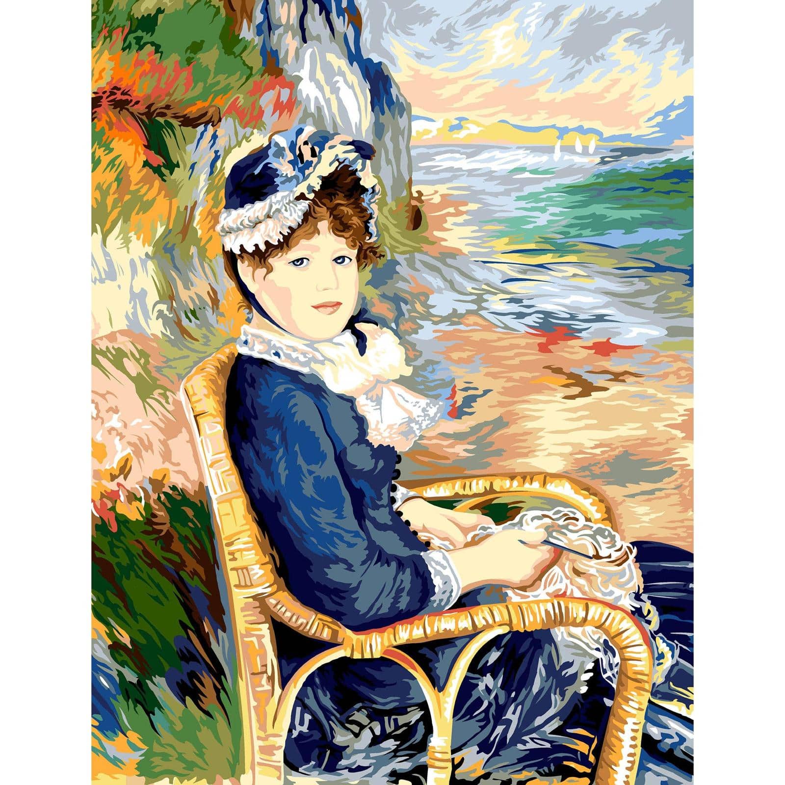 Gobelin At The Edge of The Sea After Auguste Renoir Printed Tapestry Canvas
