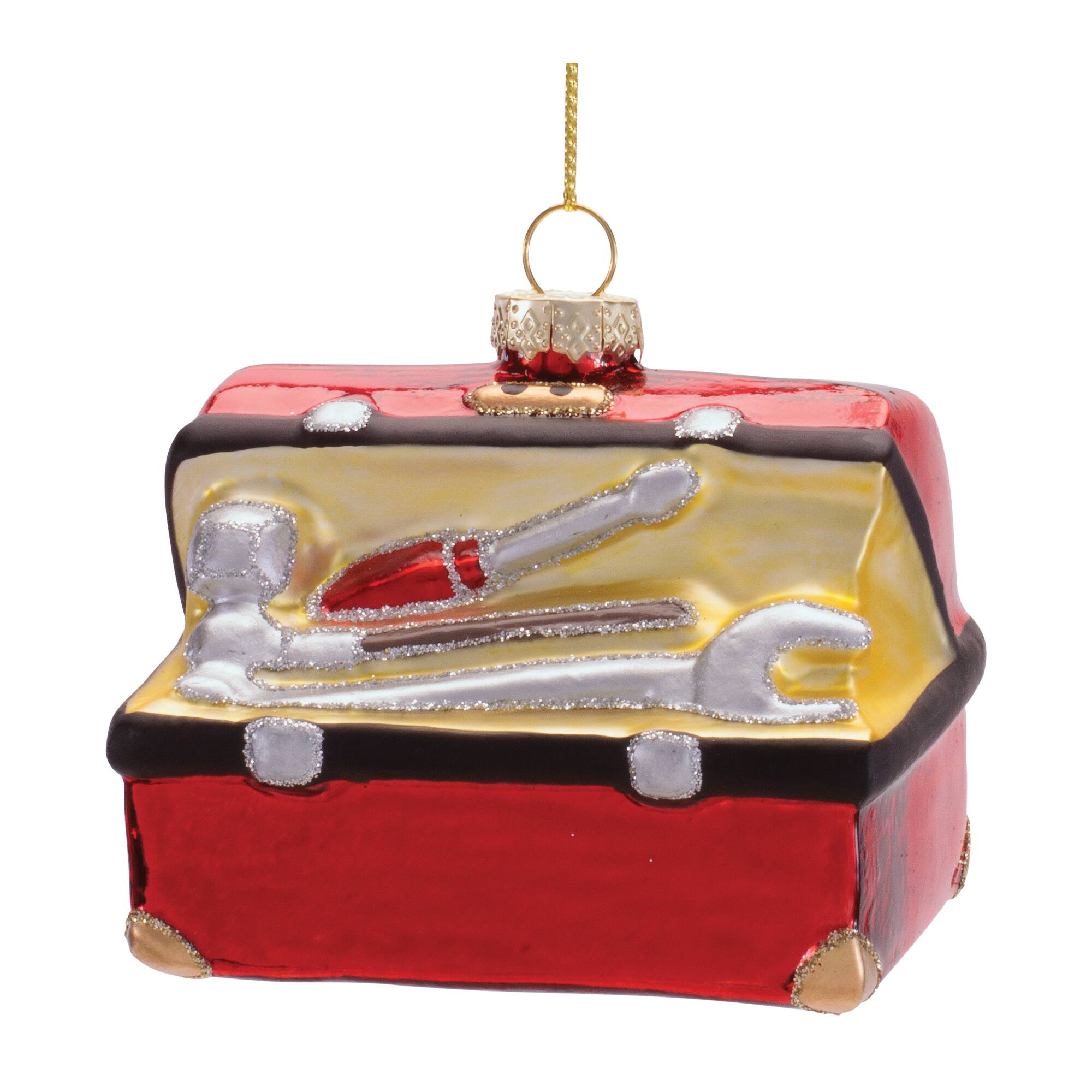 Melrose 3.5" Glass Toolbox Ornaments, 6ct.