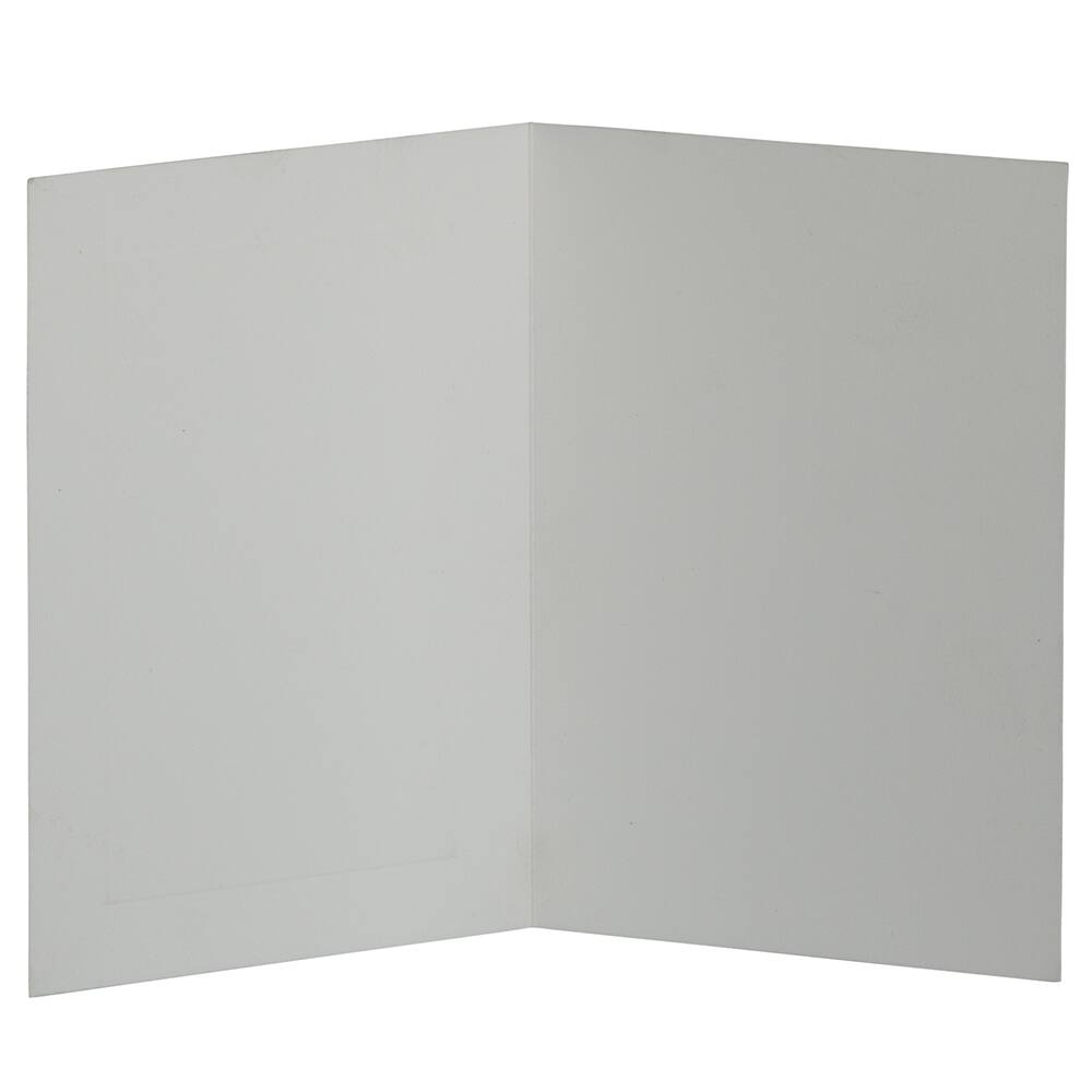JAM Paper A1 Blank White Foldover Cards with Panel