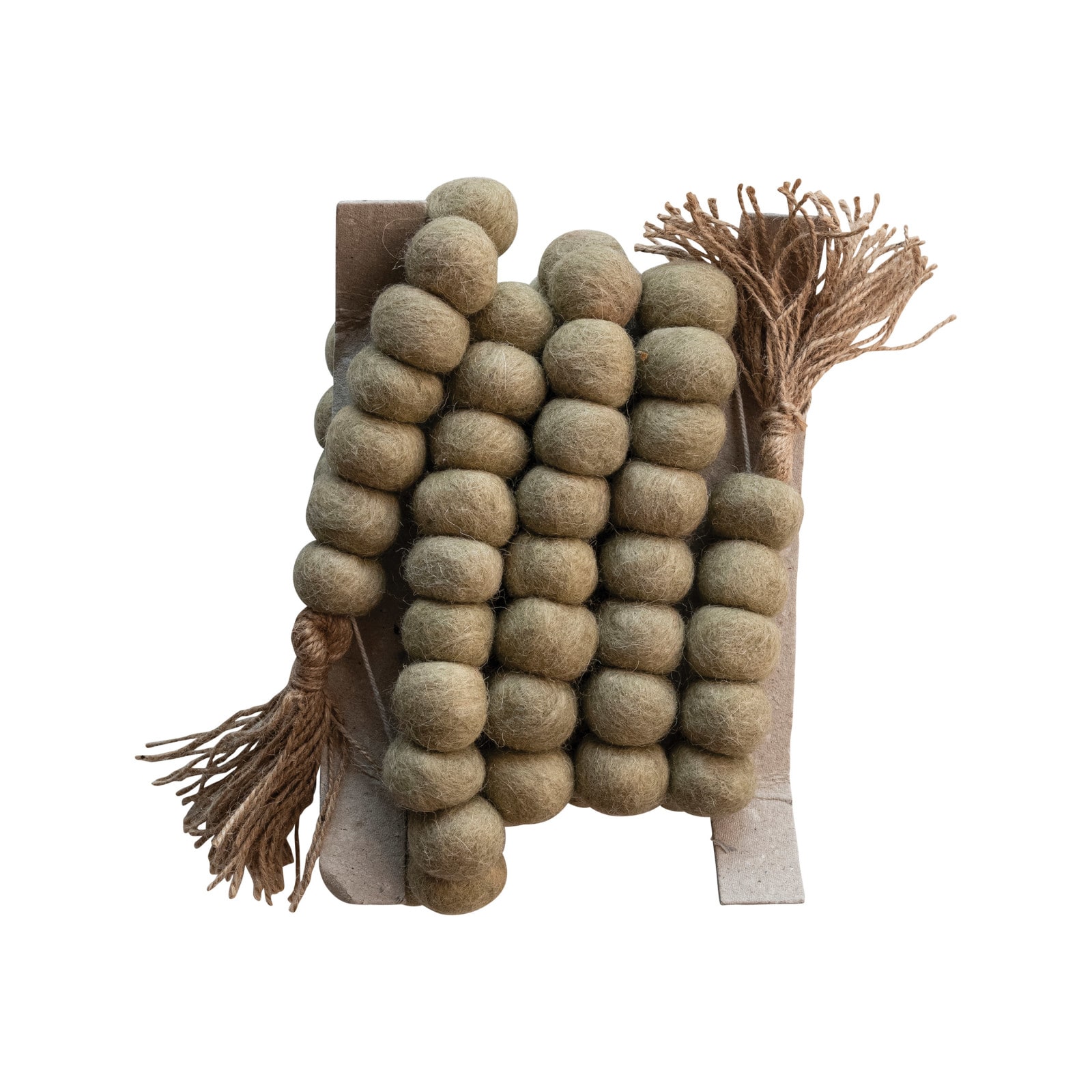 Hello Honey® 6ft. Handmade Wool Felt Ball Garland with Jute Tassels