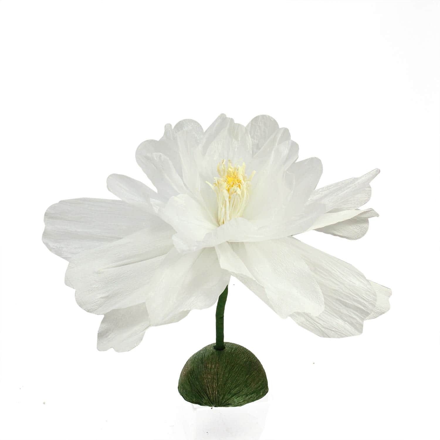 White, Green and Yellow Spring Floral Craft Stem