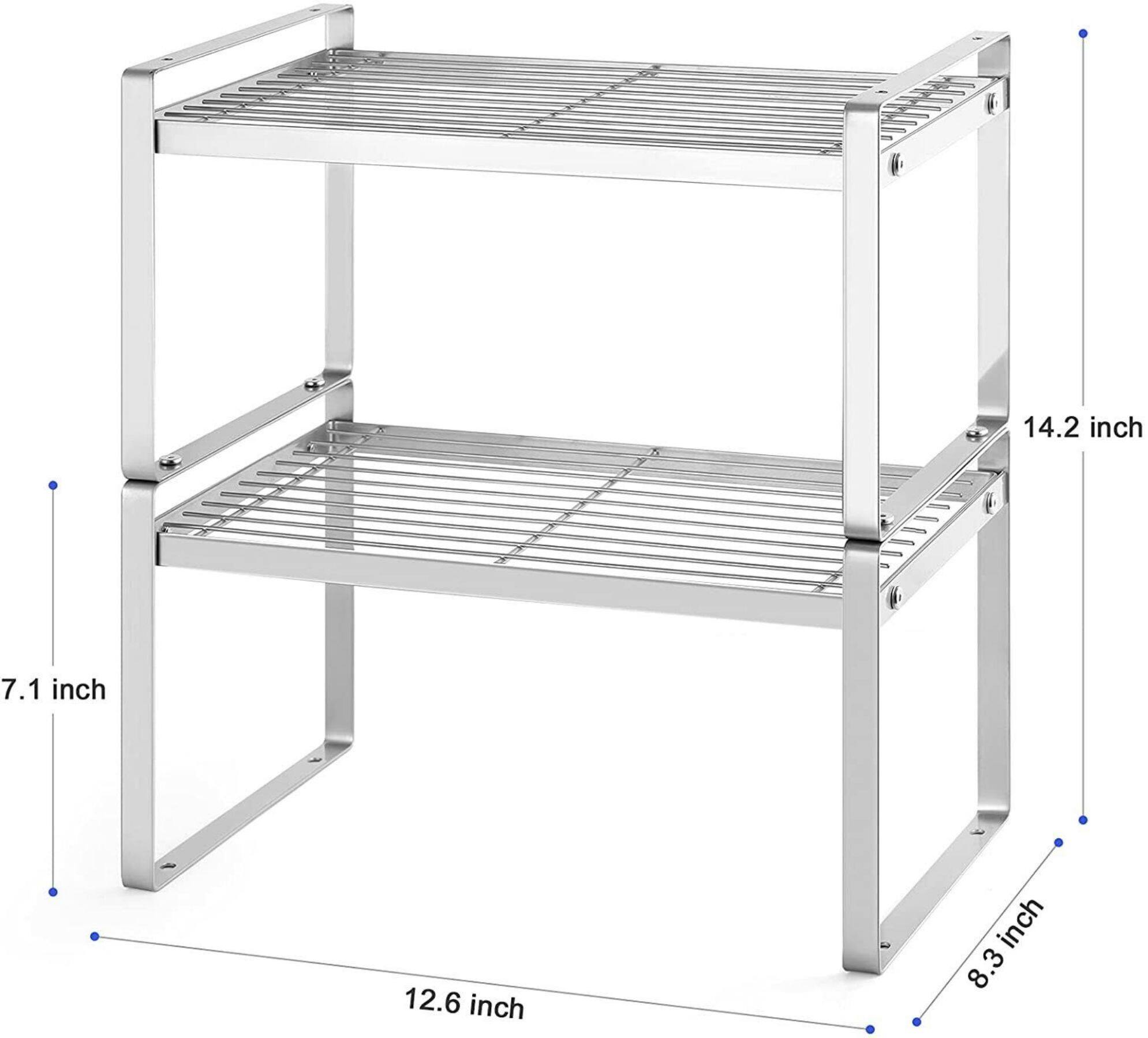 NEX™ Silver Kitchen Cabinet Shelf Organizer, 2ct.
