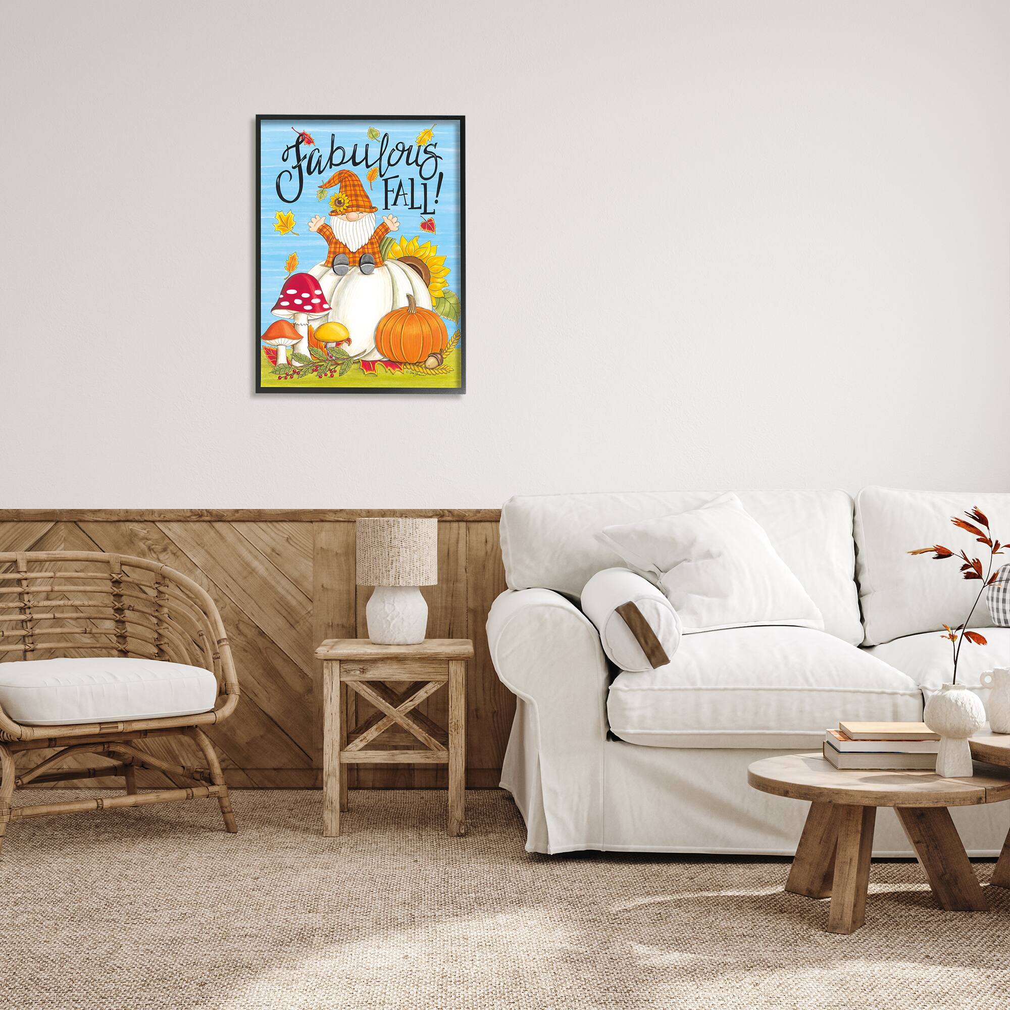 Stupell Industries Fabulous Fall Gnome Framed Giclee Art