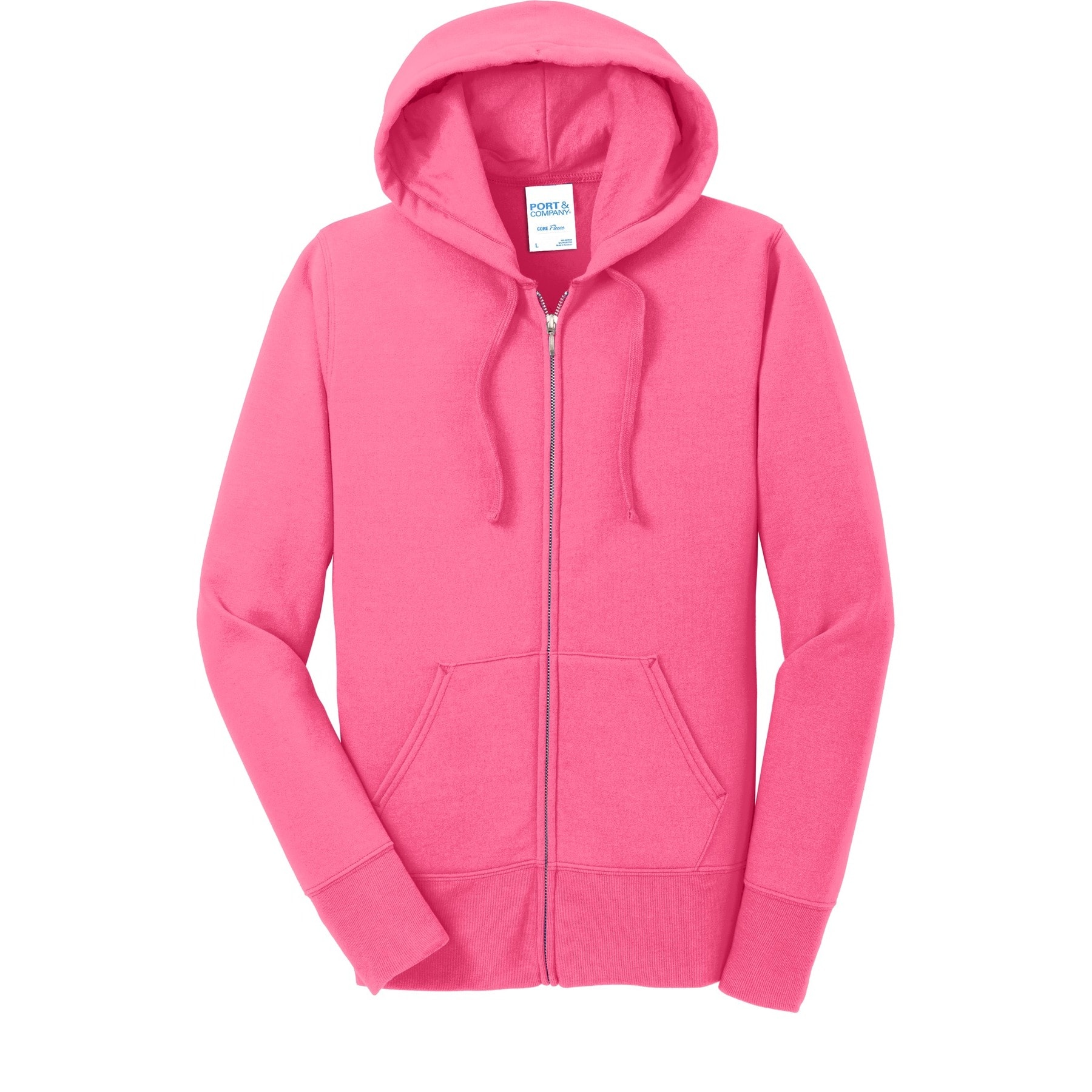 Port & Company® Ladies Core Fleece Full-Zip Hooded Sweatshirt