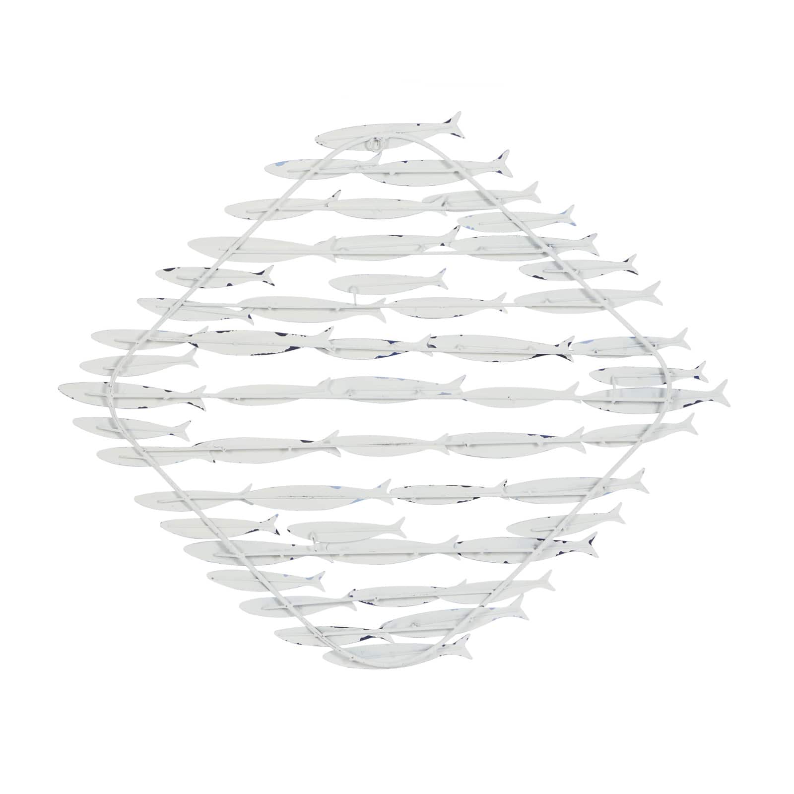 Blue Metal Coastal Wall Decor, 27" x 22"