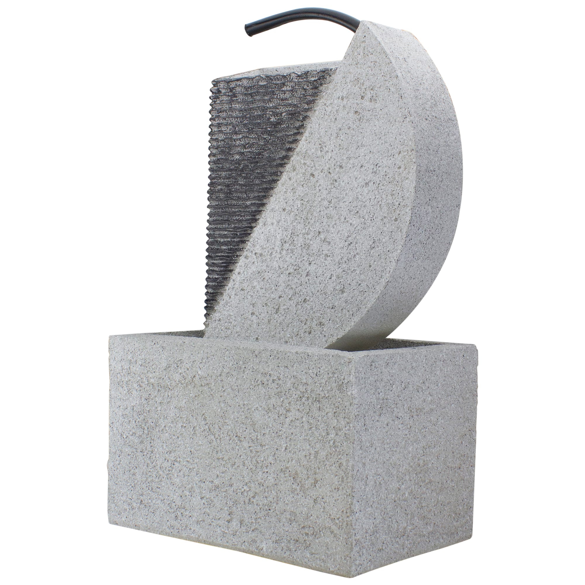 20" Gray Modern Style Rainfall Outdoor Water Fountain