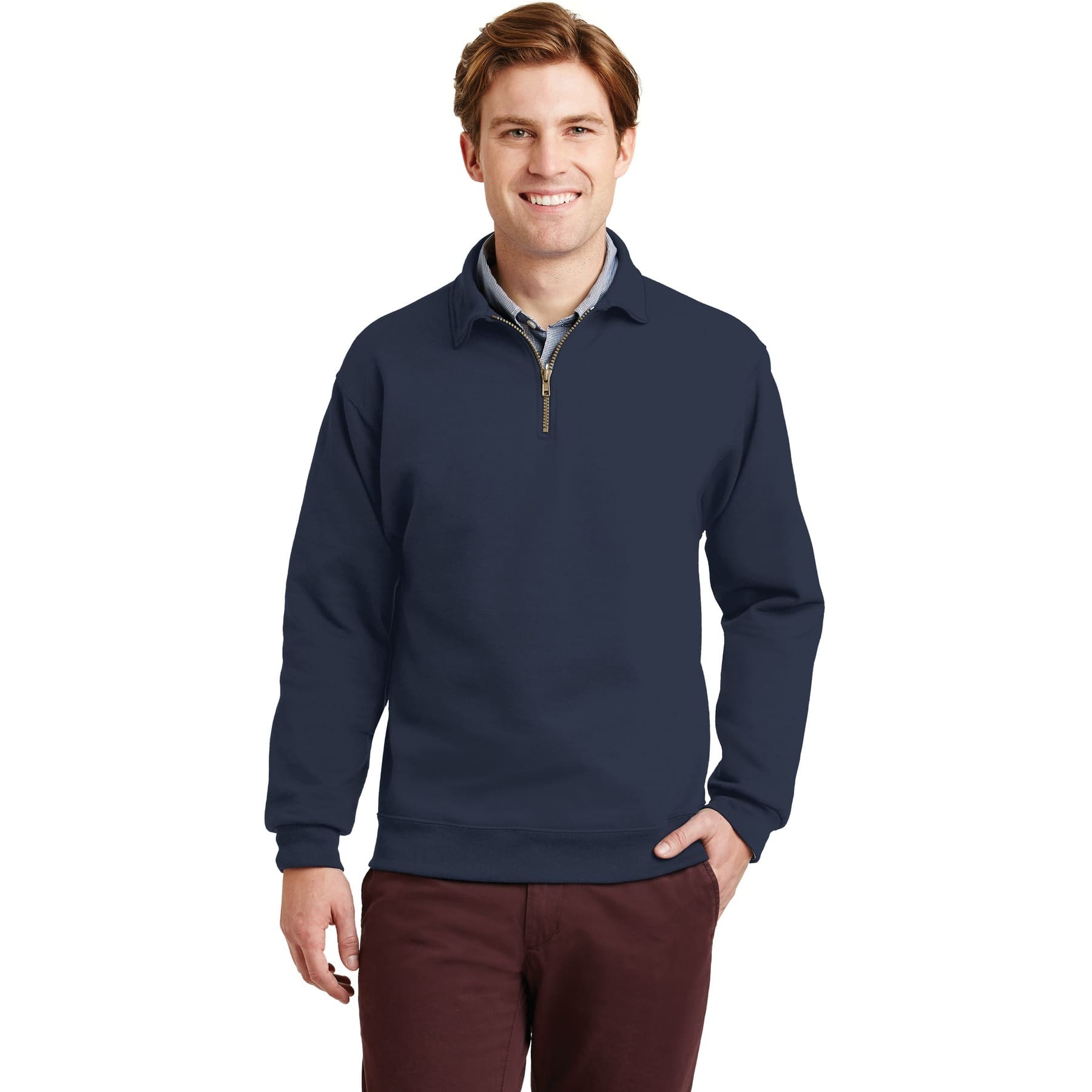 JERZEES® Super Sweats® NuBlend® 1/4 Zip Cadet Collar Sweatshirt
