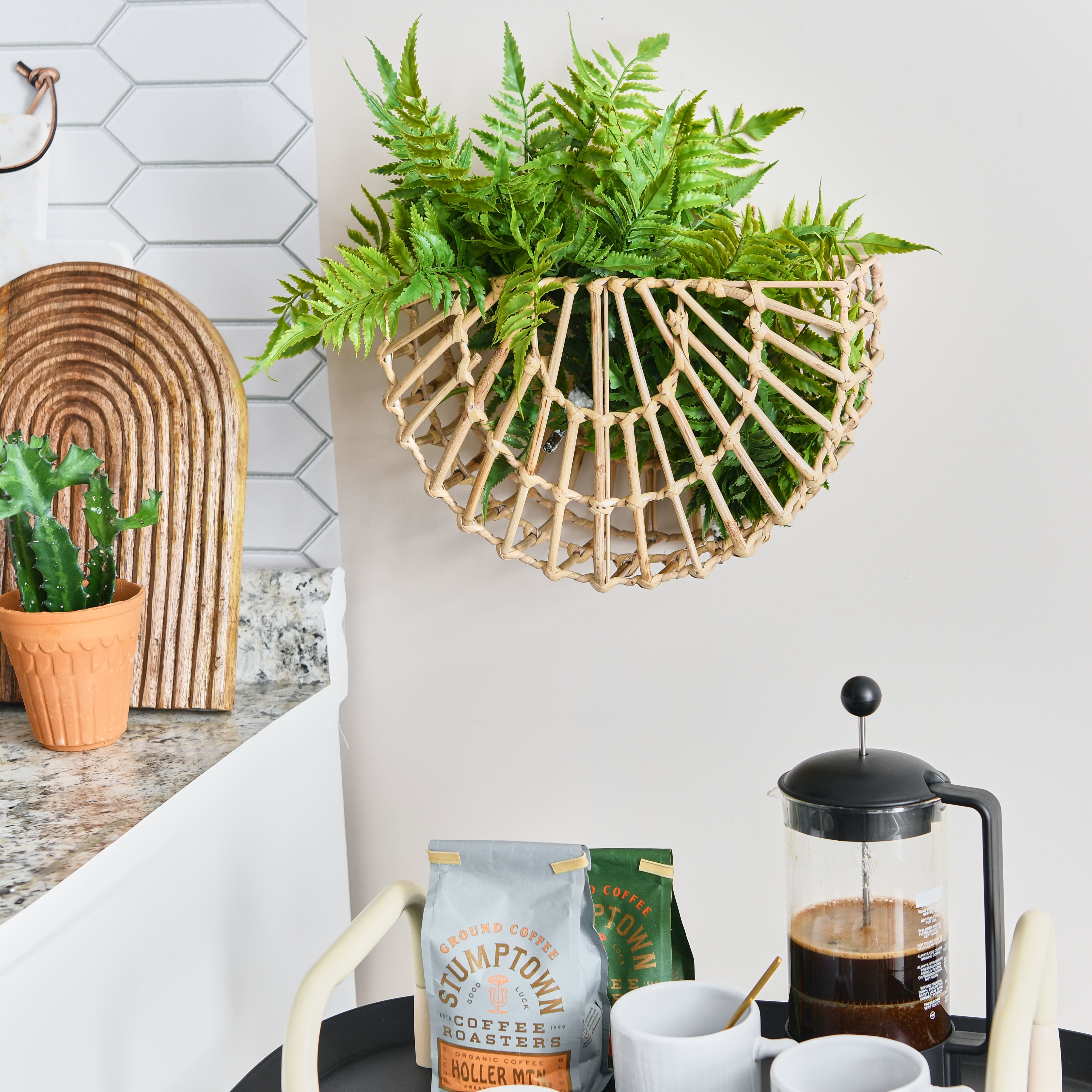 Hello Honey® Natural Mesa Woven Cane Wall Pocket