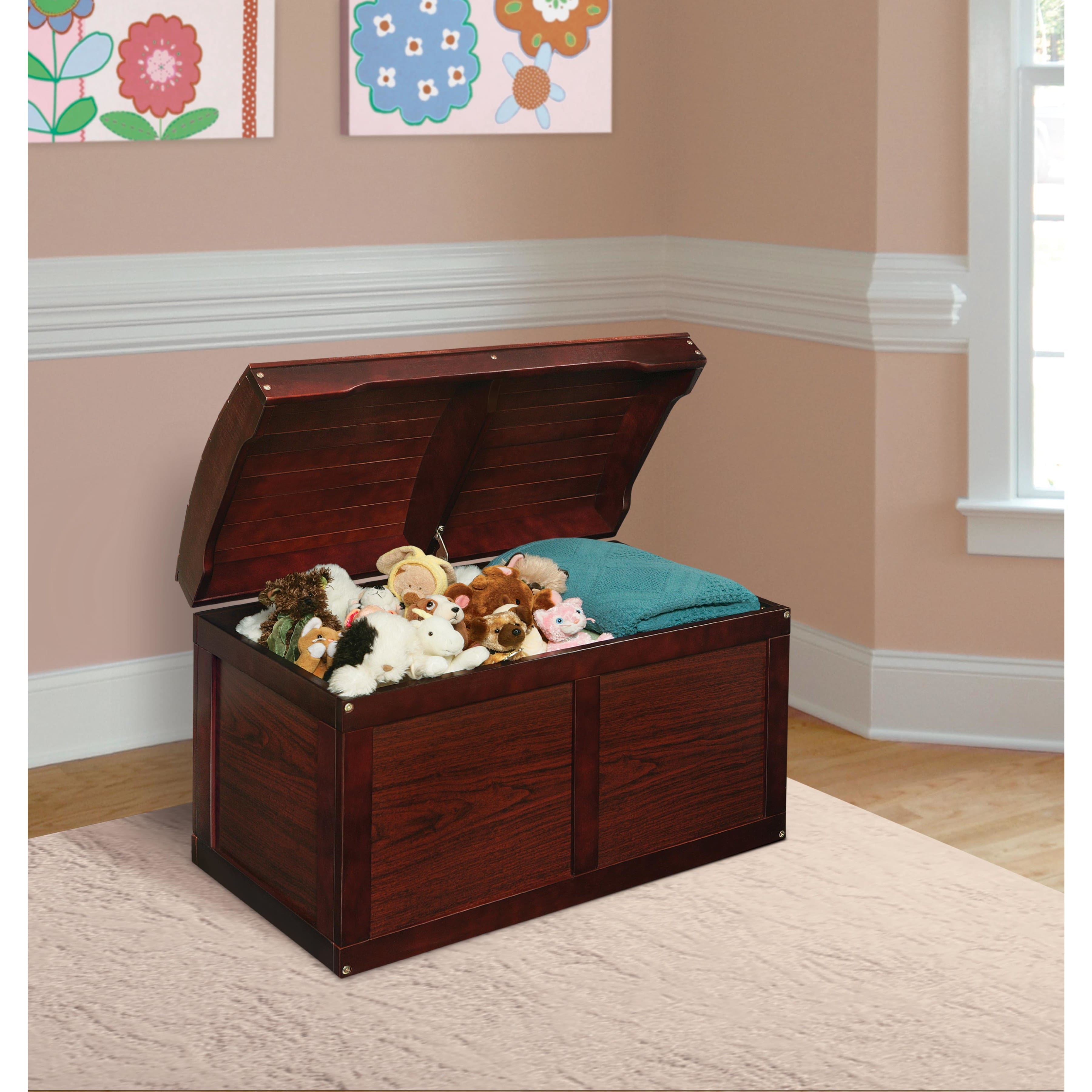 Badger Basket Hardwood Barrel Top Toy Chest