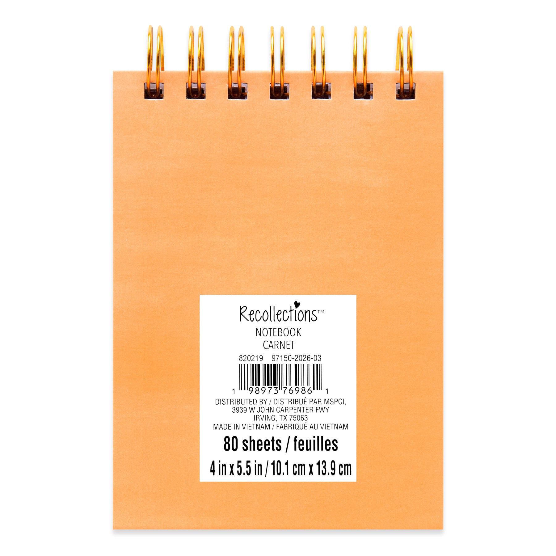 4" x 5.5" Top Spiral Lined List Notebook by Recollections
