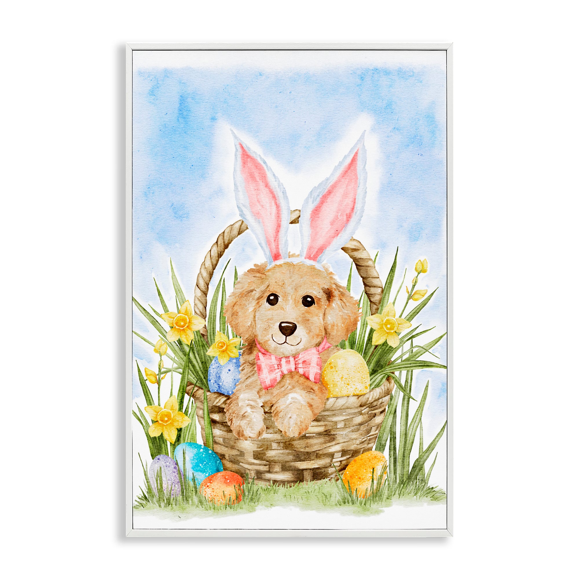 Stupell Industries Spring Easter Puppy Framed Giclée Wall Art