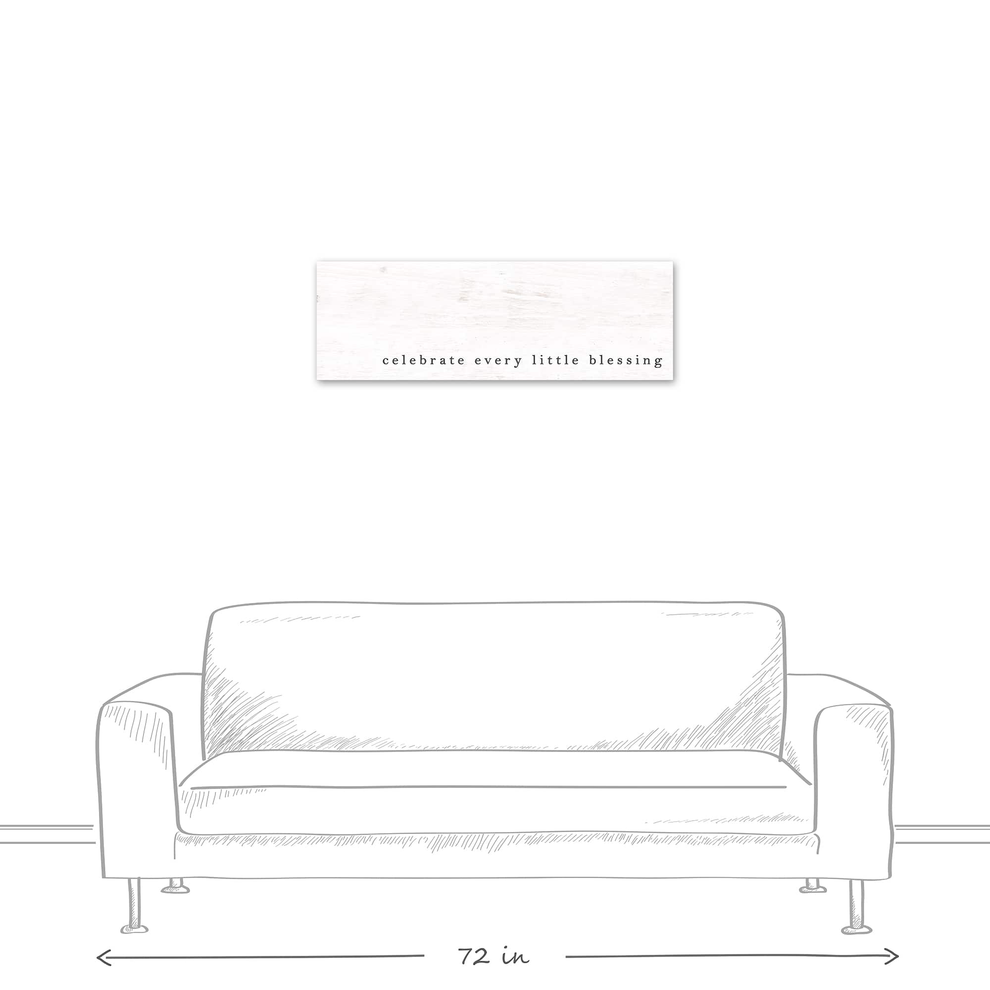 Celebrate Blessings 36" x 12" Canvas Wall Art