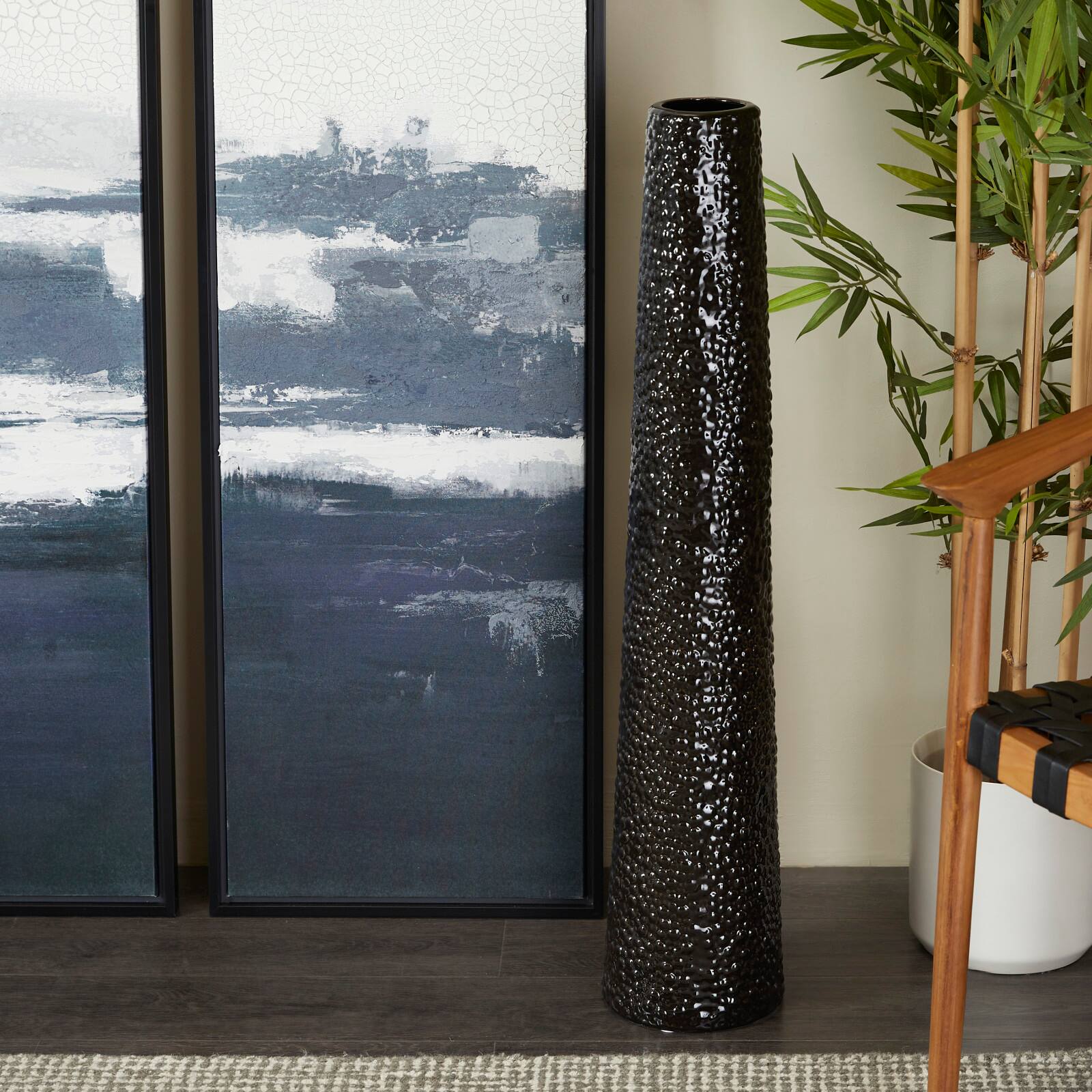 Modern Ceramic Vase with Bubble Texture