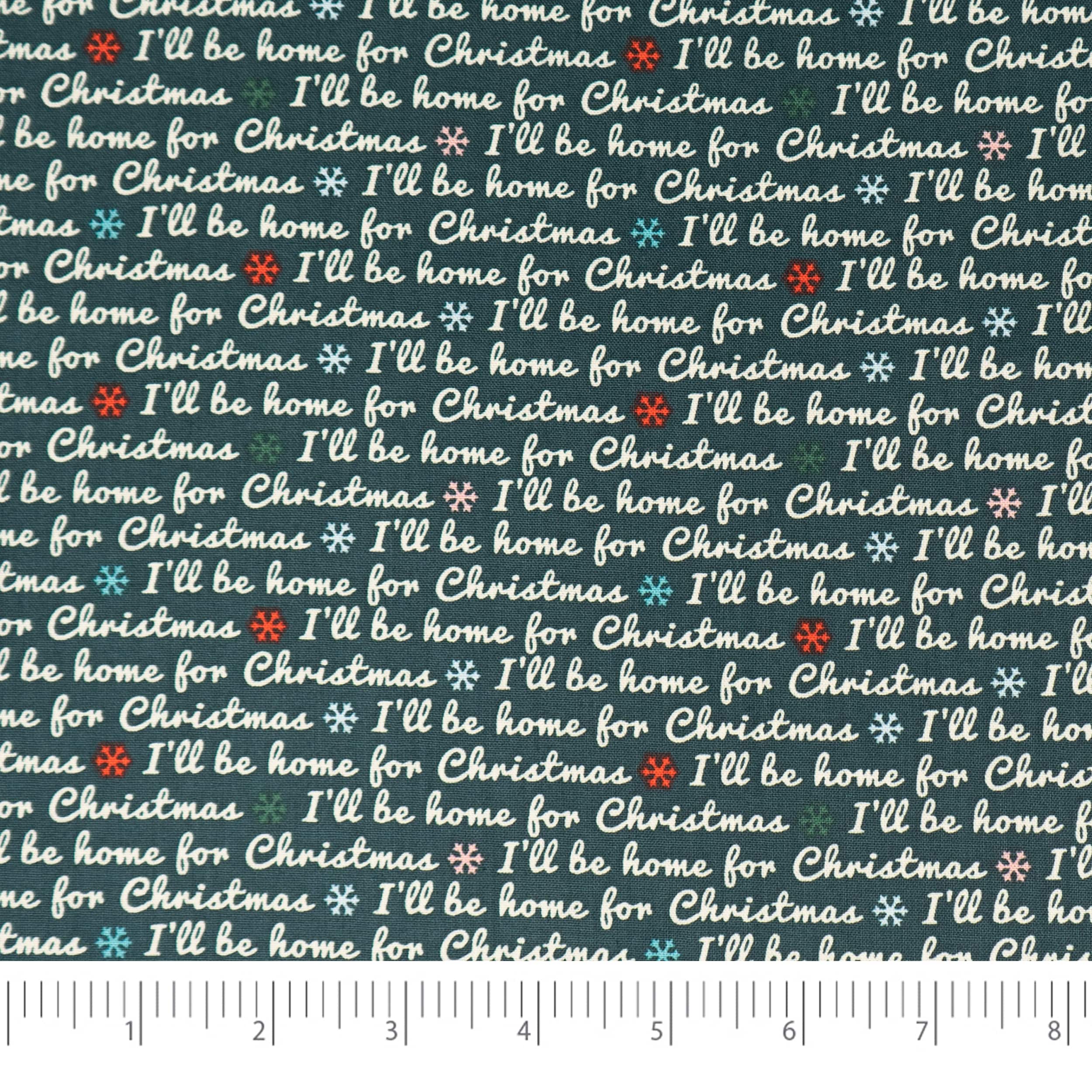 SINGER Christmas Holiday Words Cotton Fabric