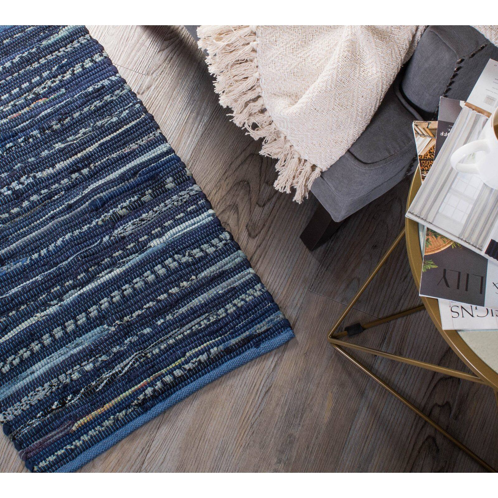 DII® Multi Nautical Blue Rag Rug, 2.25ft. x 6ft.