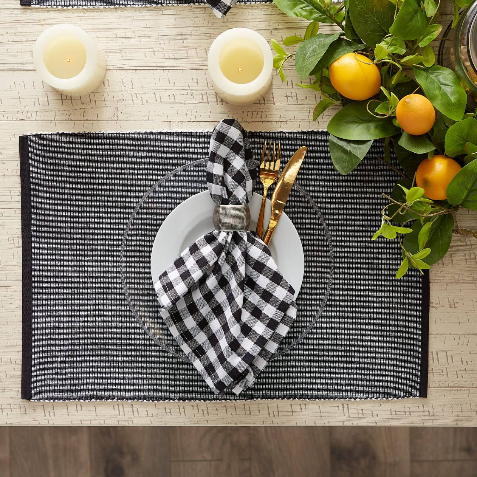 DII® 2-Tone Ribbed Placemats