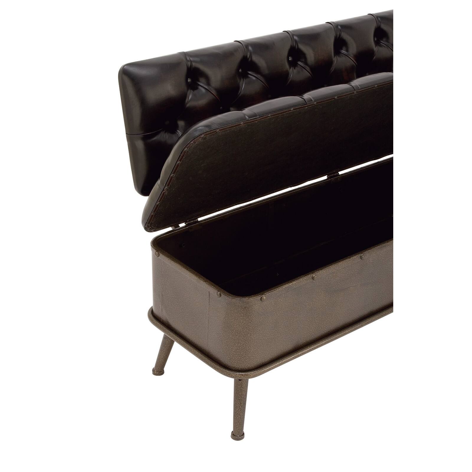 Black Iron Industrial Bench