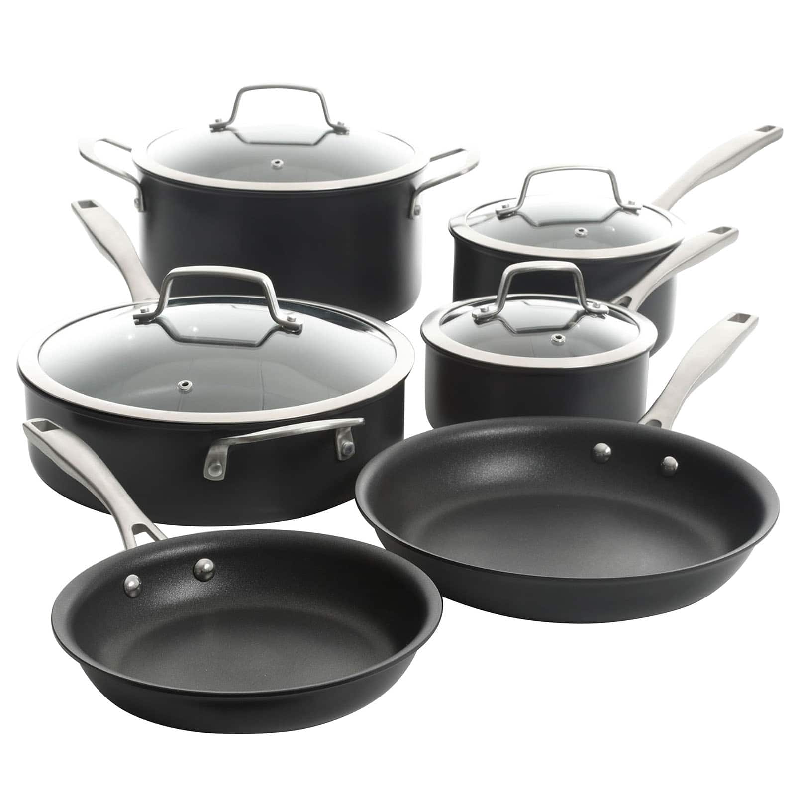 Kenmore® Pro Arbor Heights 10-Piece Black Nonstick Aluminum Cookware Set