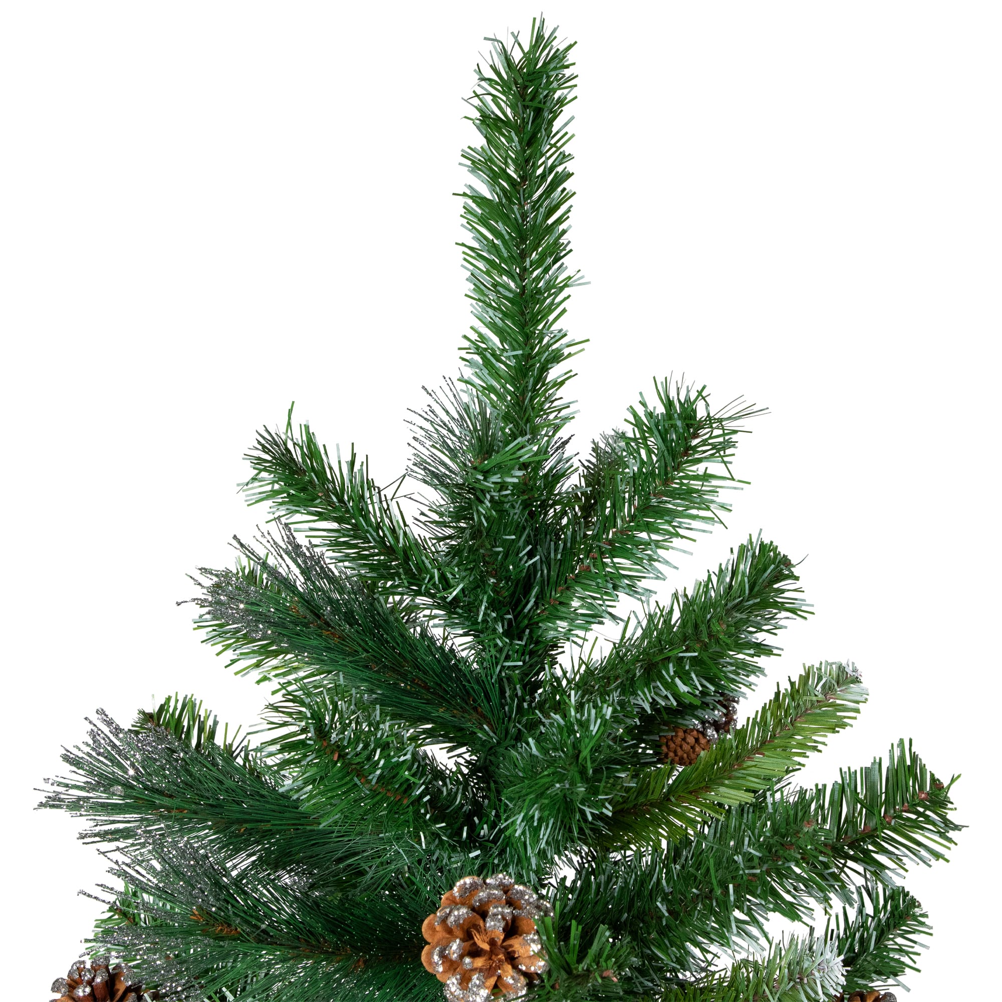 3ft. Unlit Two Tone Buckeye Glitter Pine Artificial Christmas Tree