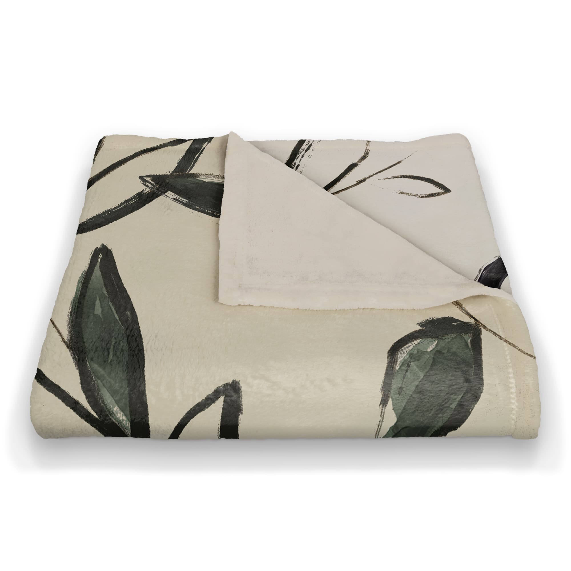 Earthy Abstract Figure II 50" x 60" Coral Fleece Blanket