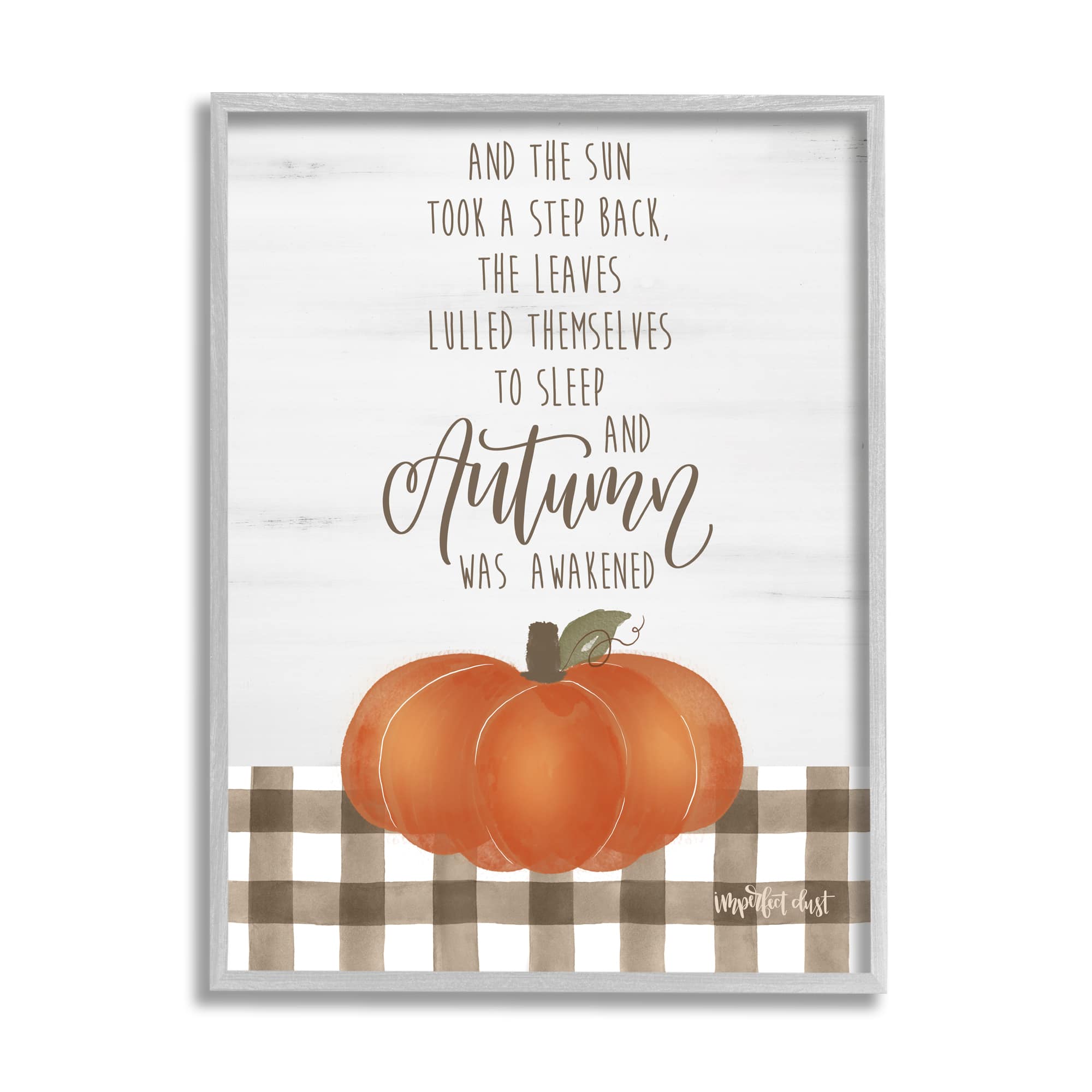 Stupell Industries Autumn Seasonal Phrase Framed Giclee Art