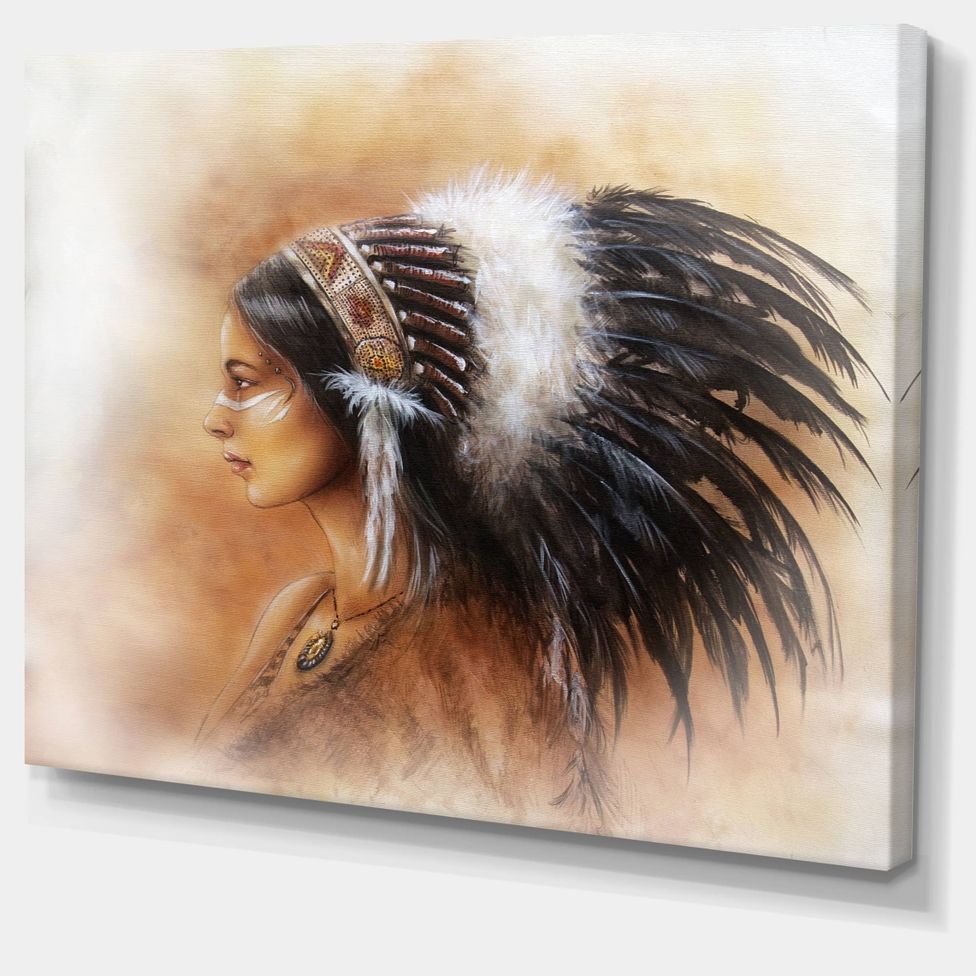 Designart - Indian Woman in Traditional Clothing - Indian Canvas Artwork