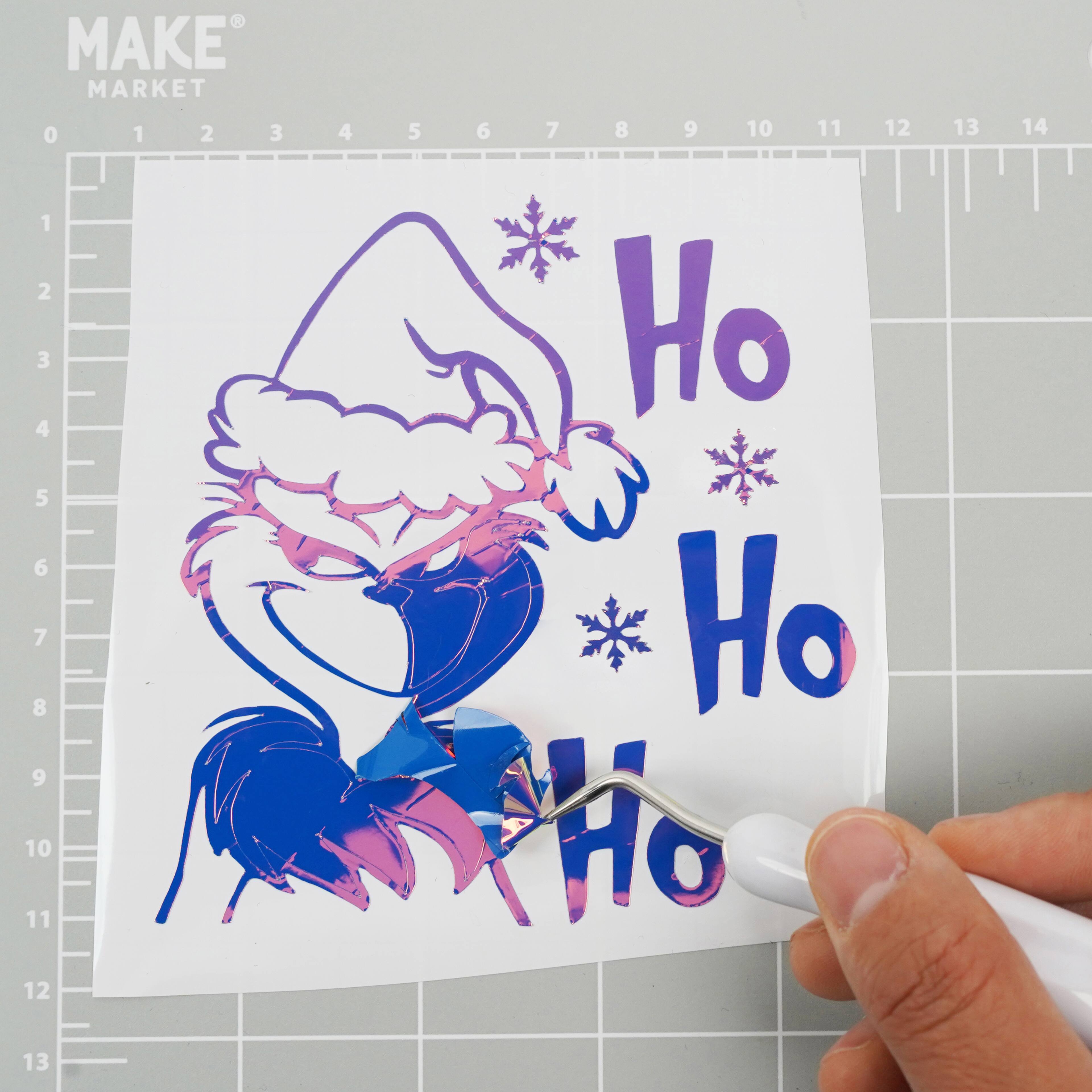 12 Pack: Holographic Glow-in-the-Dark Permanent Vinyl by Make Market®