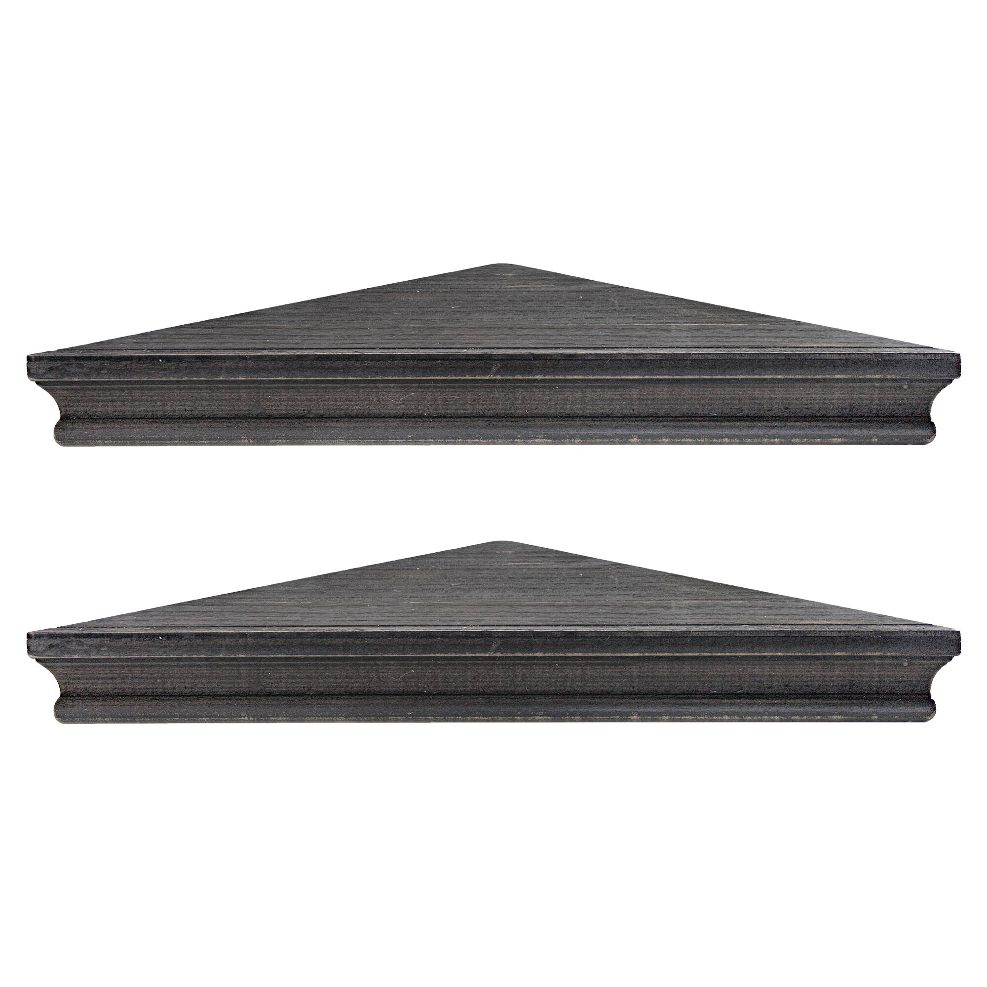 Beveled Floating Corner Shelves Set