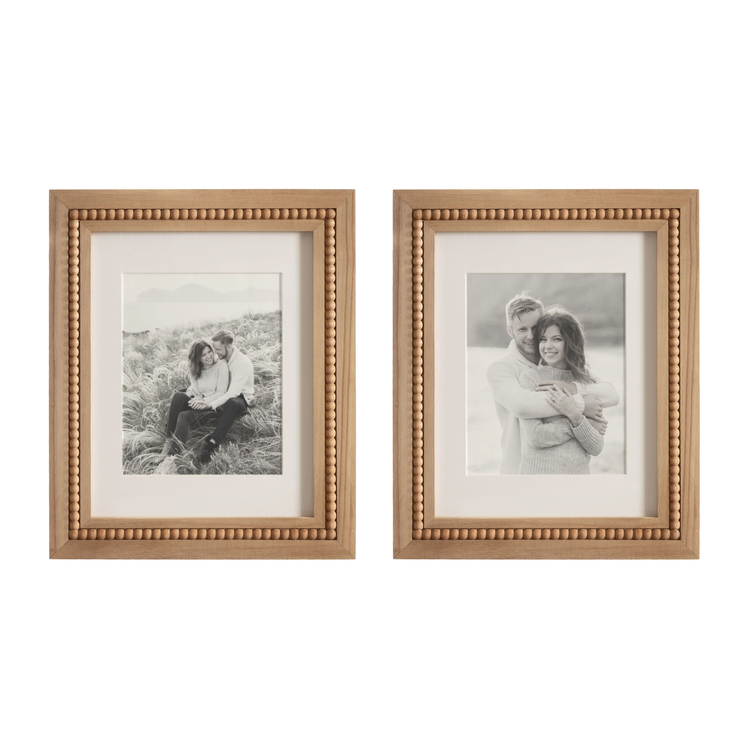 Kate and Laurel 11" x 14" Natural Brown Sorell Photo Frames with 8" x 10" Mat, 2ct.