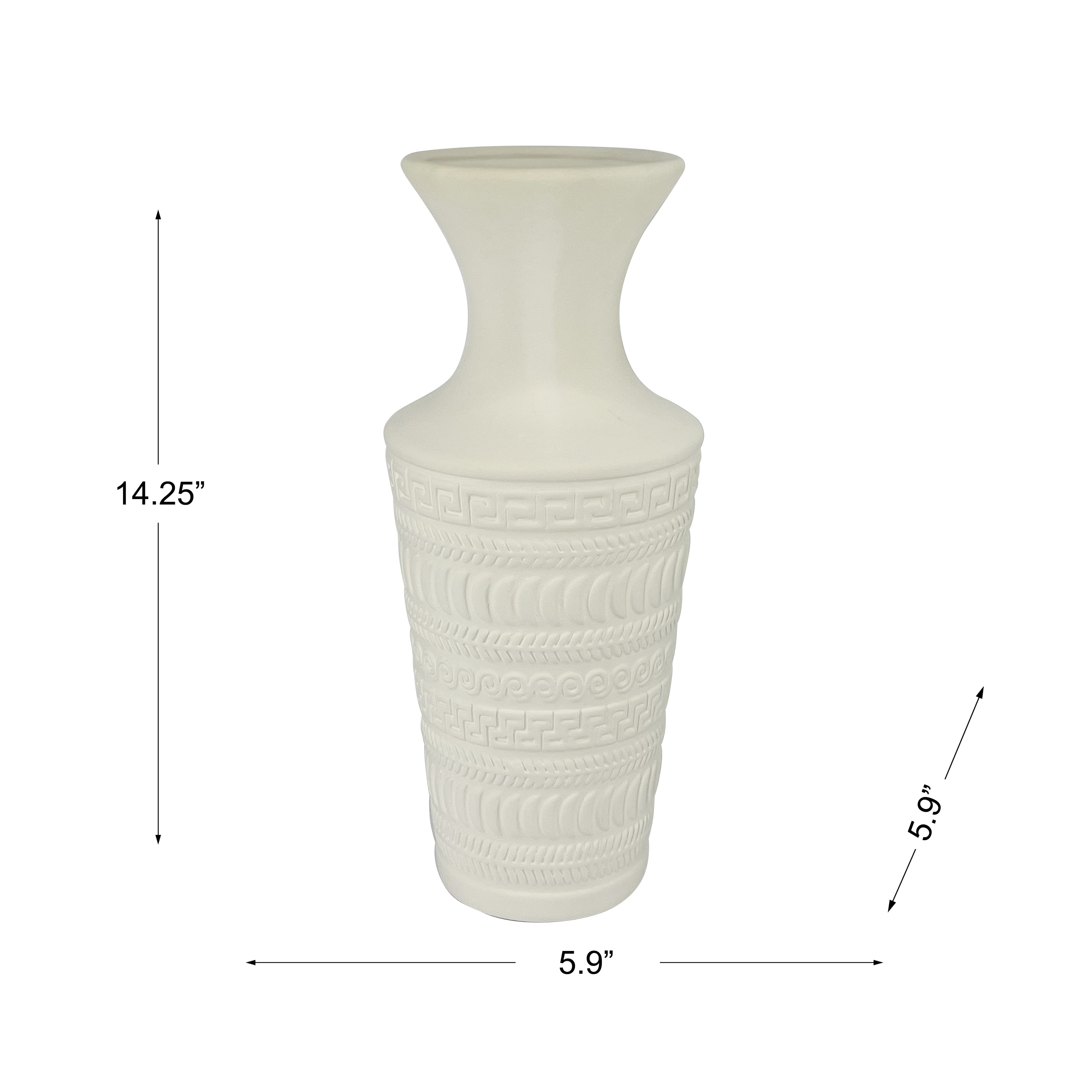 Jonathan Adler x Michaels 14.25" DIY Embossed Greek Key Ceramic Cuff Vase