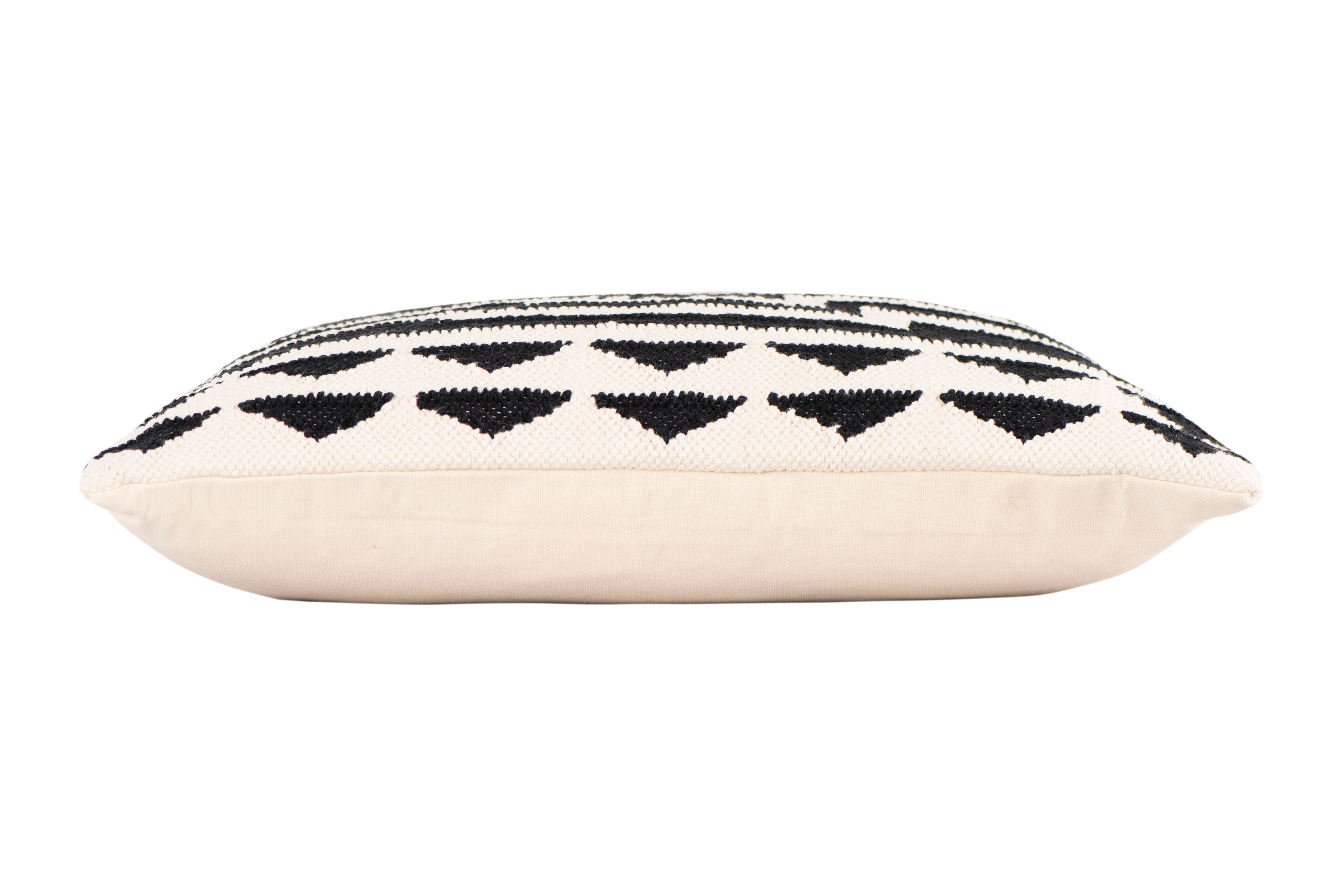 Hello Honey® Black & Natural Cotton Kilim Pillow