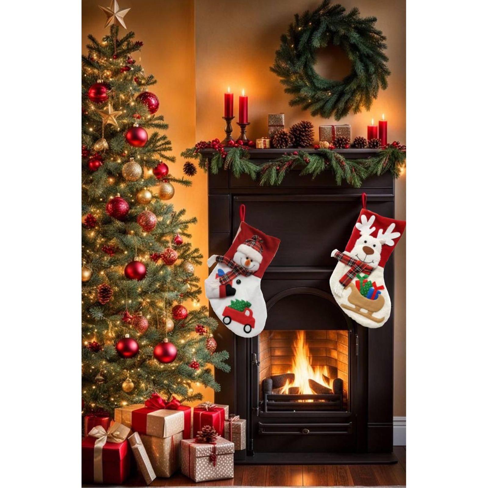 Wizardi 11.75" Snowman Christmas Sock