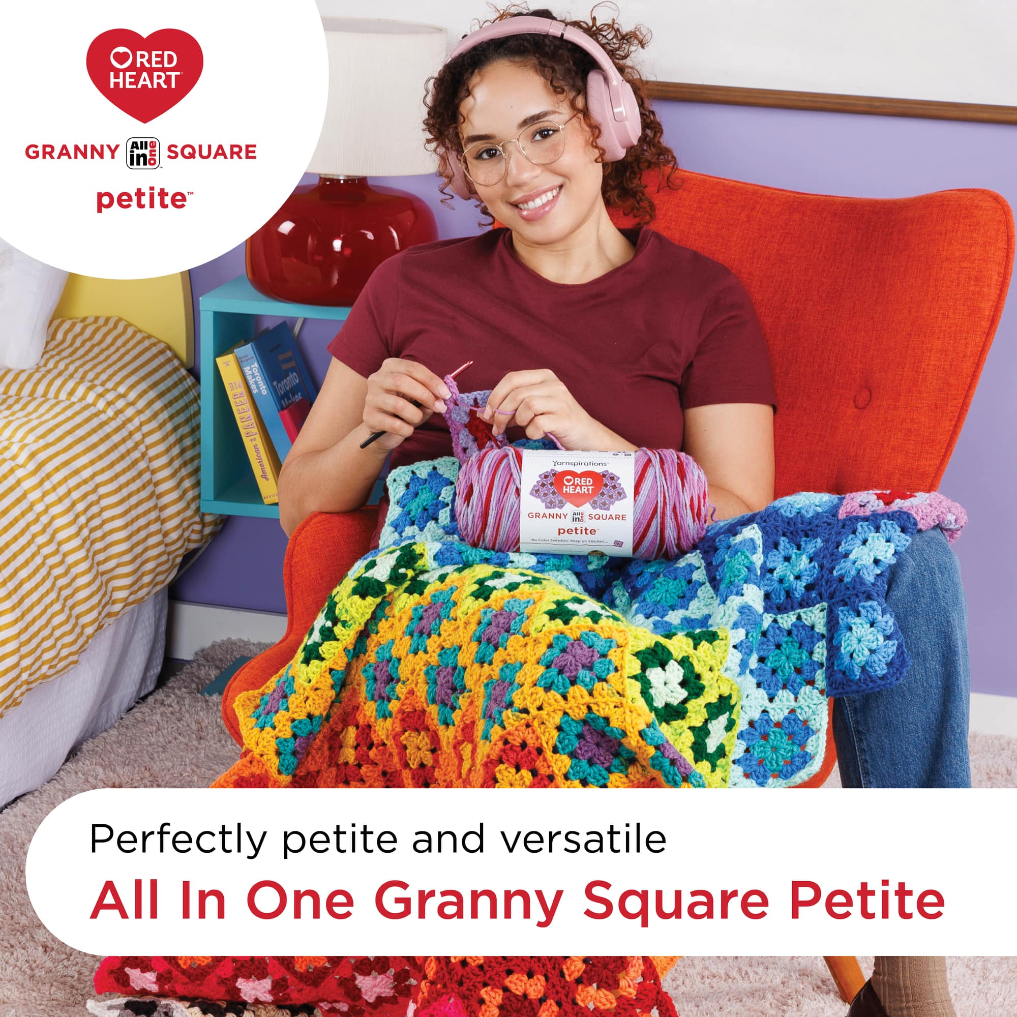 3 Pack Red Heart® All in One™ Granny Square Petite™ Yarn
