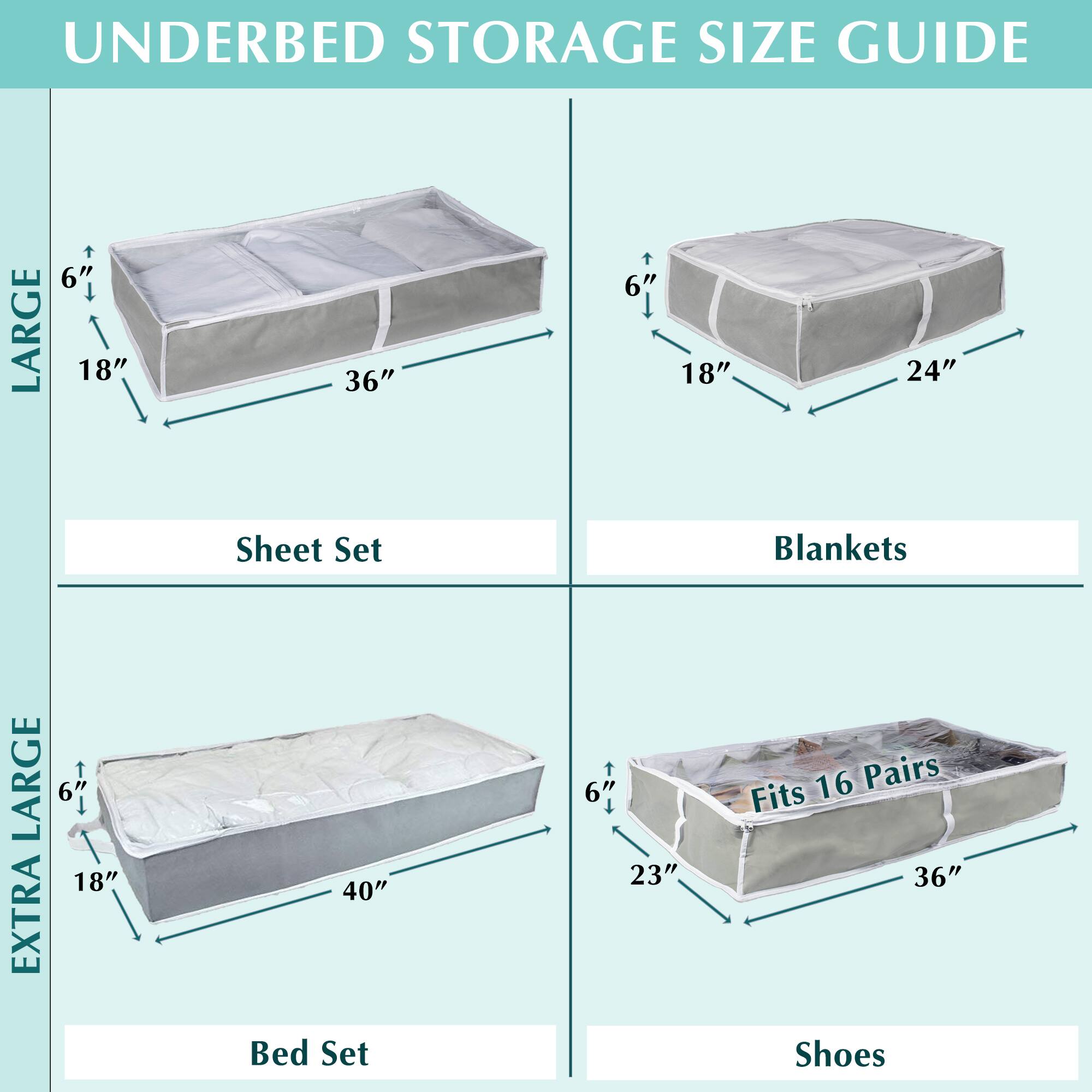DII® Medium Damask Under-The-Bed Soft Storage Set, 2ct.
