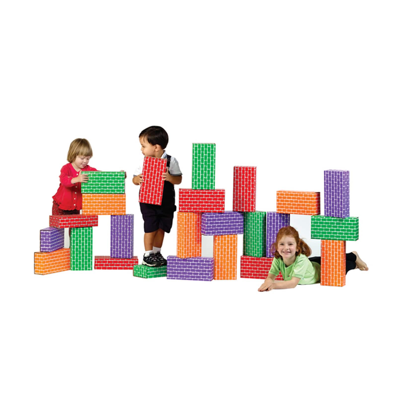 ImagiBRICKS™ Giant Rainbow Building Block Set, 24 pcs