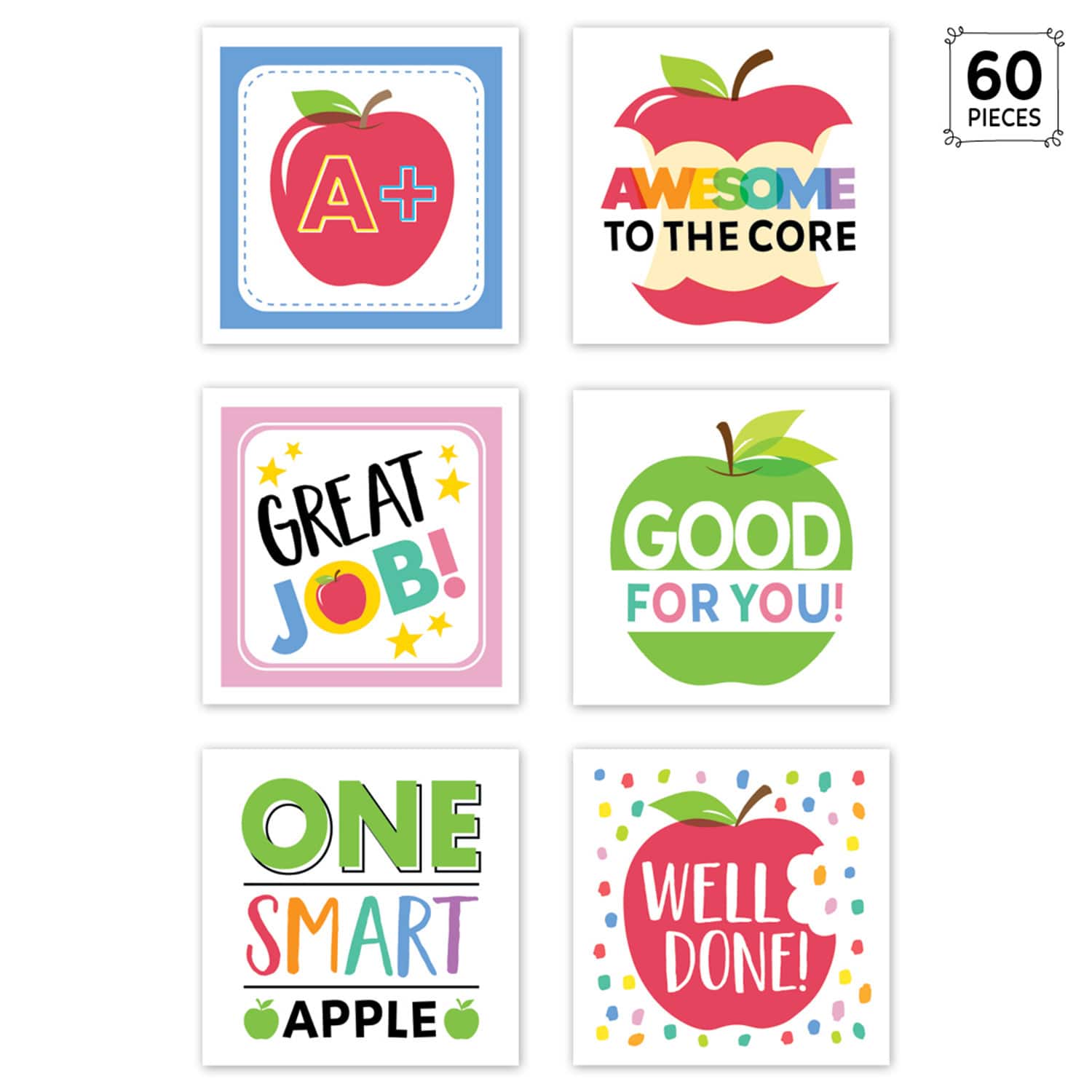 Creative Teaching Press® Apple Time Apple Reward Stickers, 6 Packs of 360