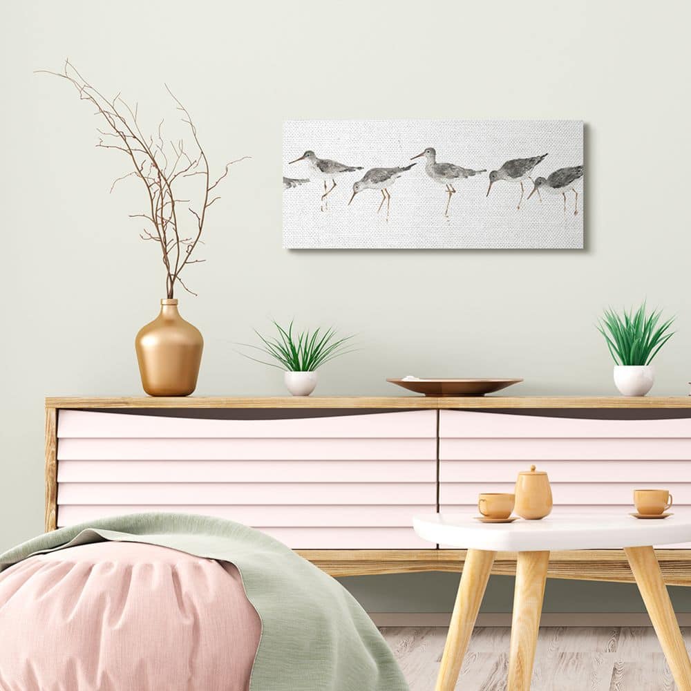 Stupell Industries Beach Bird Sandpipers Minimal Painting Wall Art