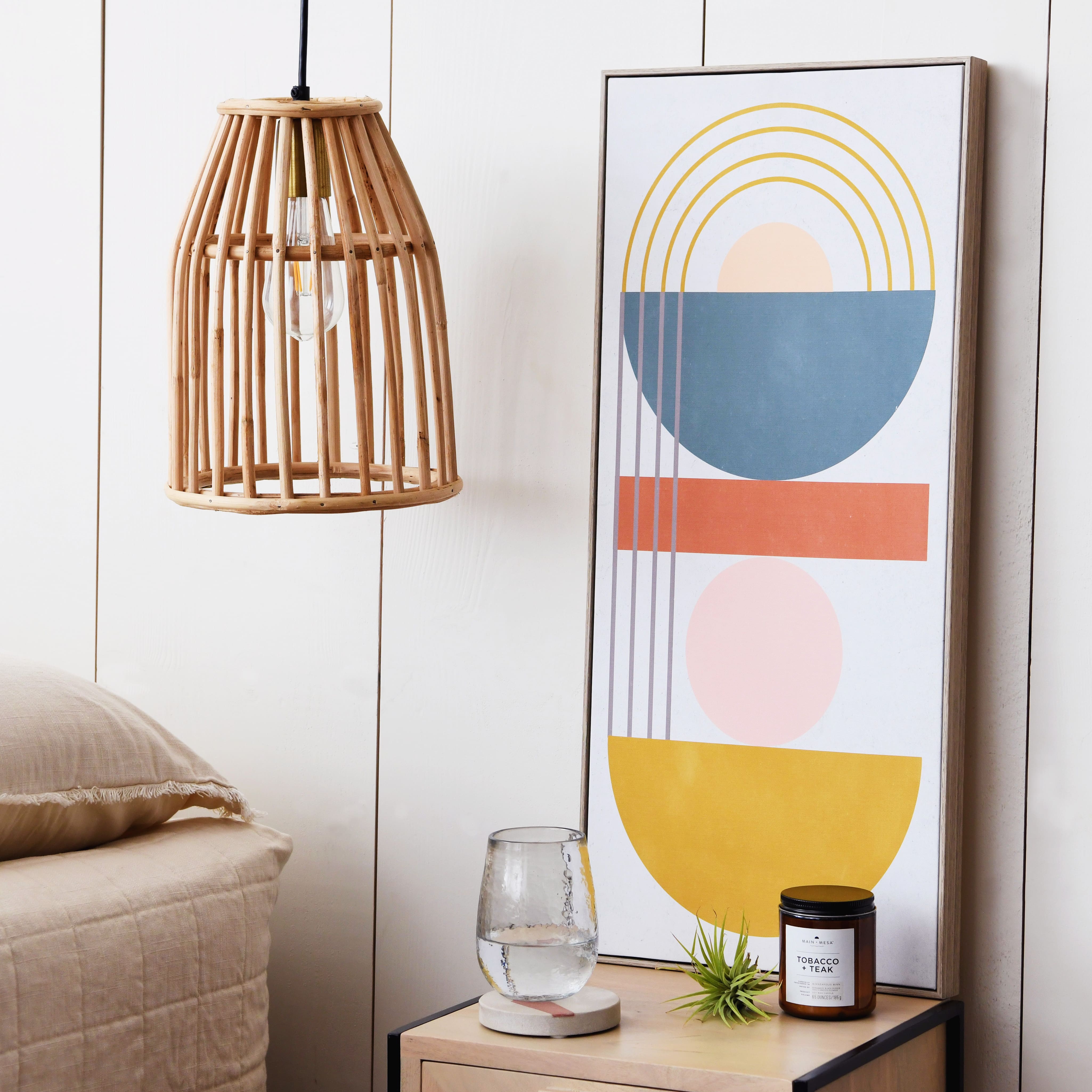 Hello Honey® Woven Bamboo Ceiling Light
