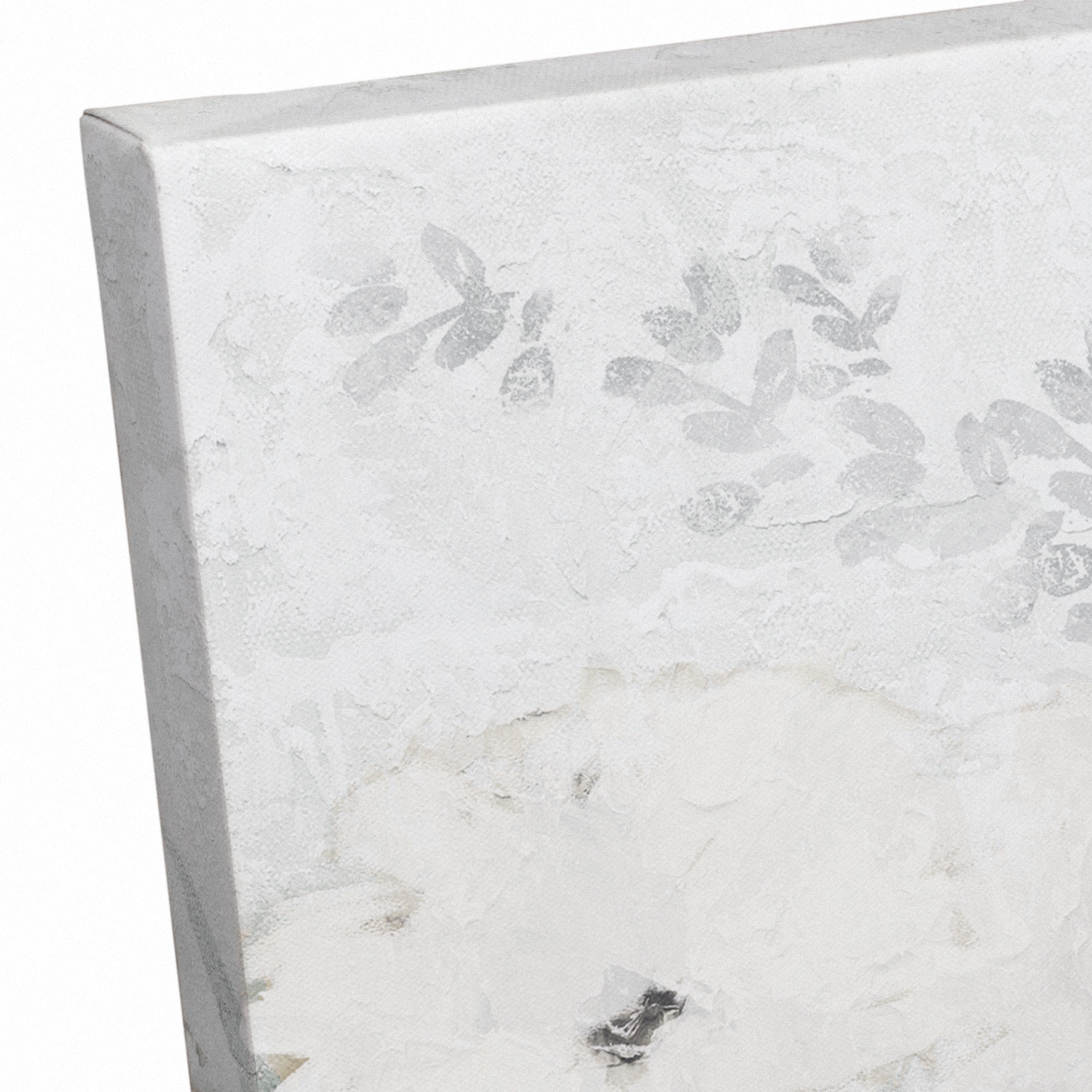 Florals In Gray 30" x 20" Canvas Wall Art