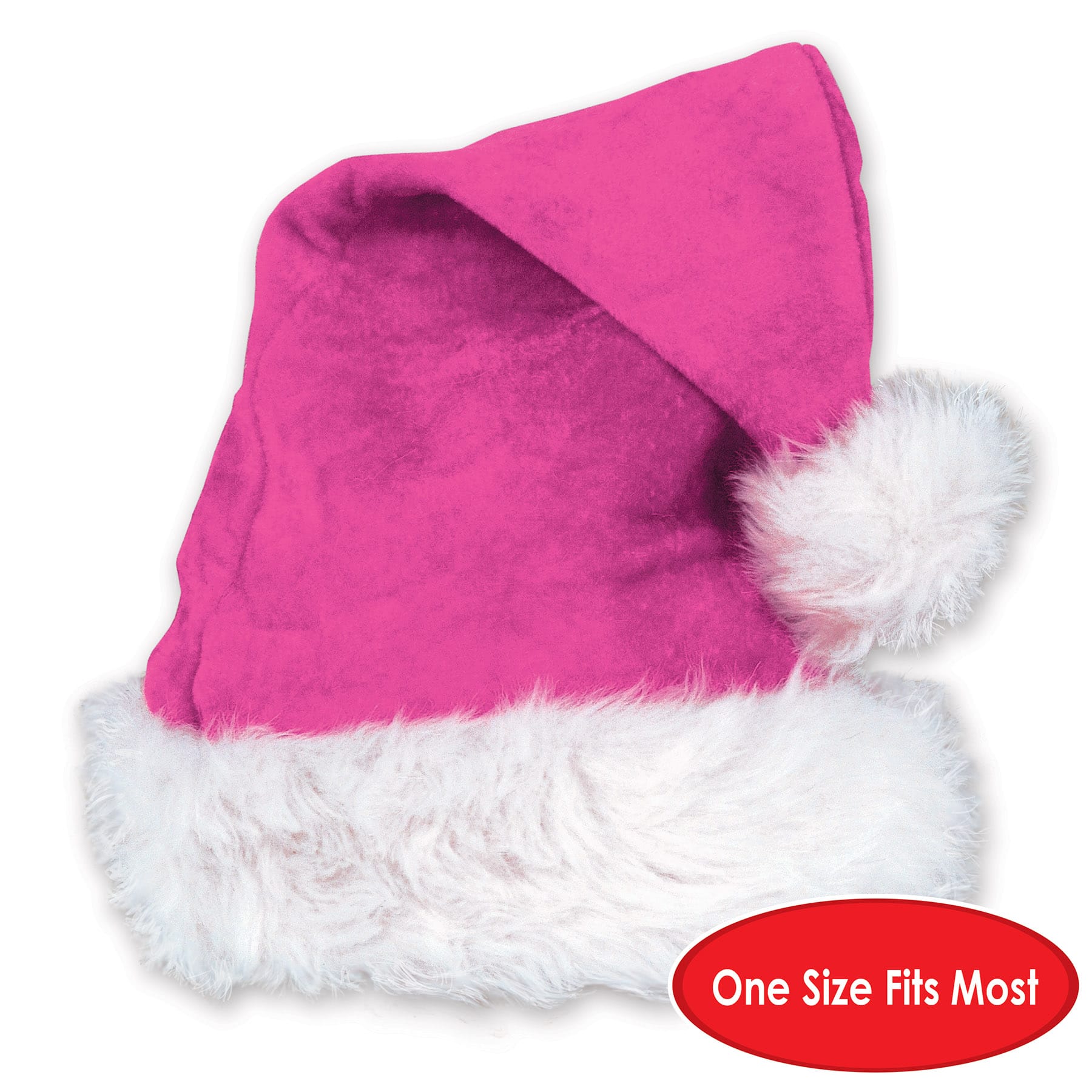 Beistle Cerise Pink Santa Hats, 2ct.