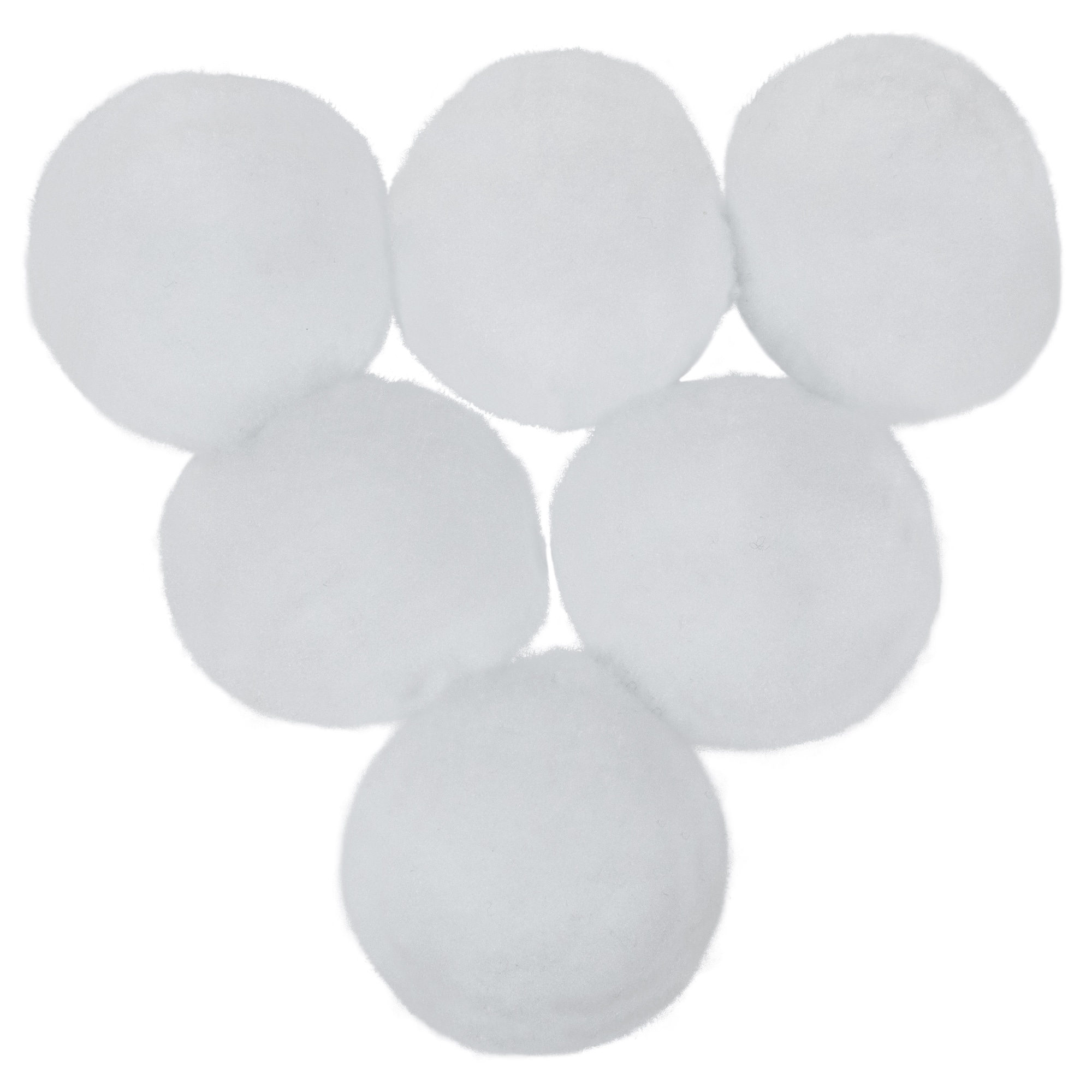 2.25" Plush Faux Christmas Snow Balls, 6ct.