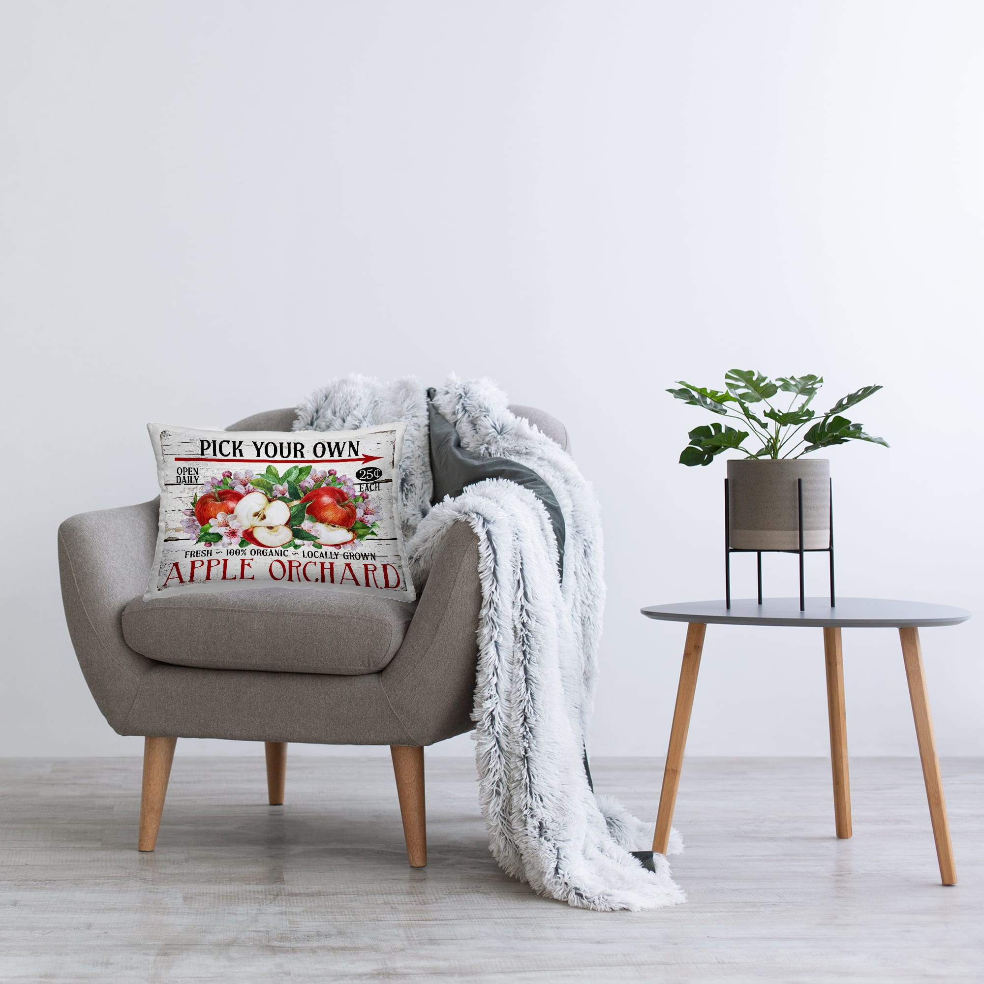 Stupell Industries Pick Your Own Apples Decorative Printed Throw Pillow