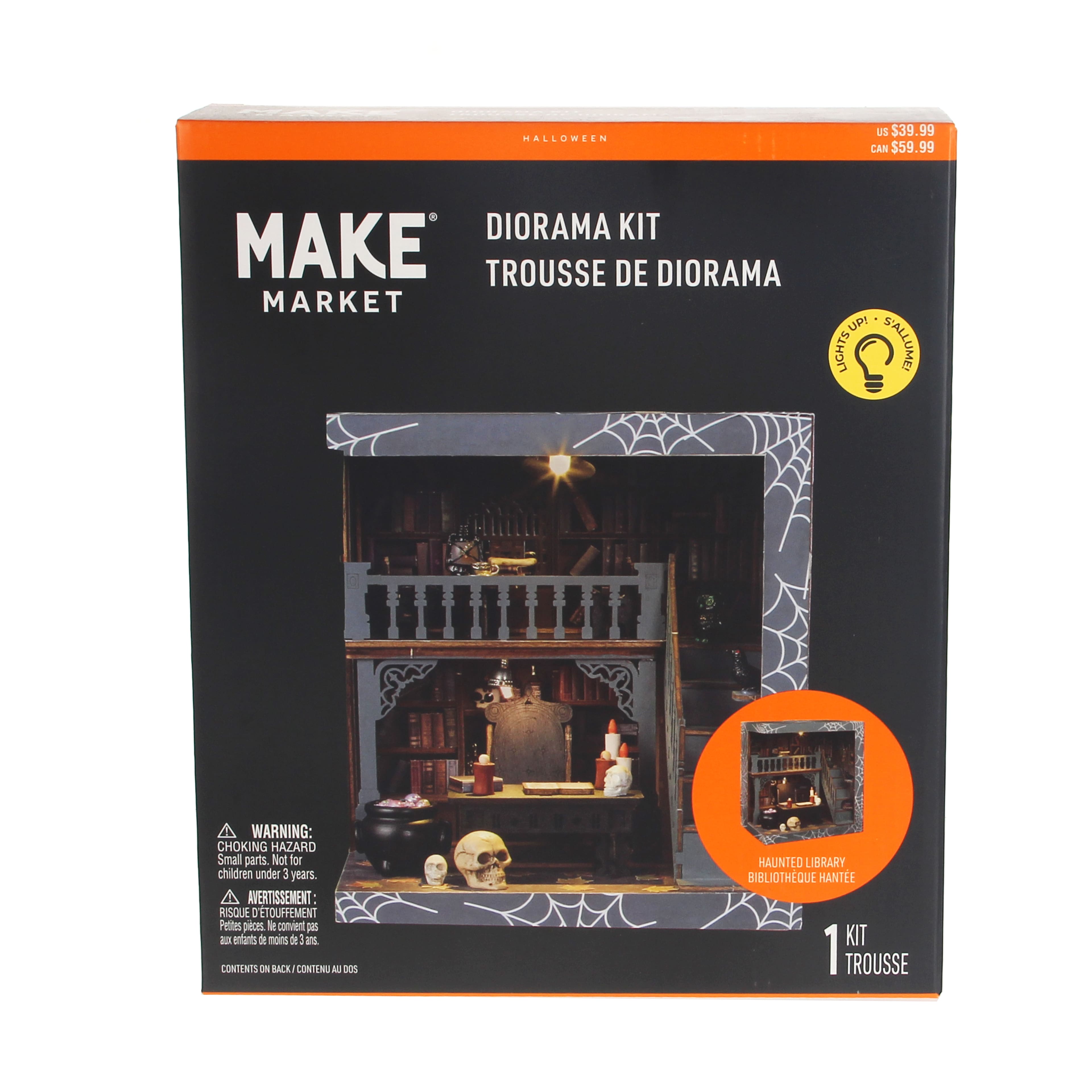 Haunted Library DIY Lighted Diorama Kit by Make Market®