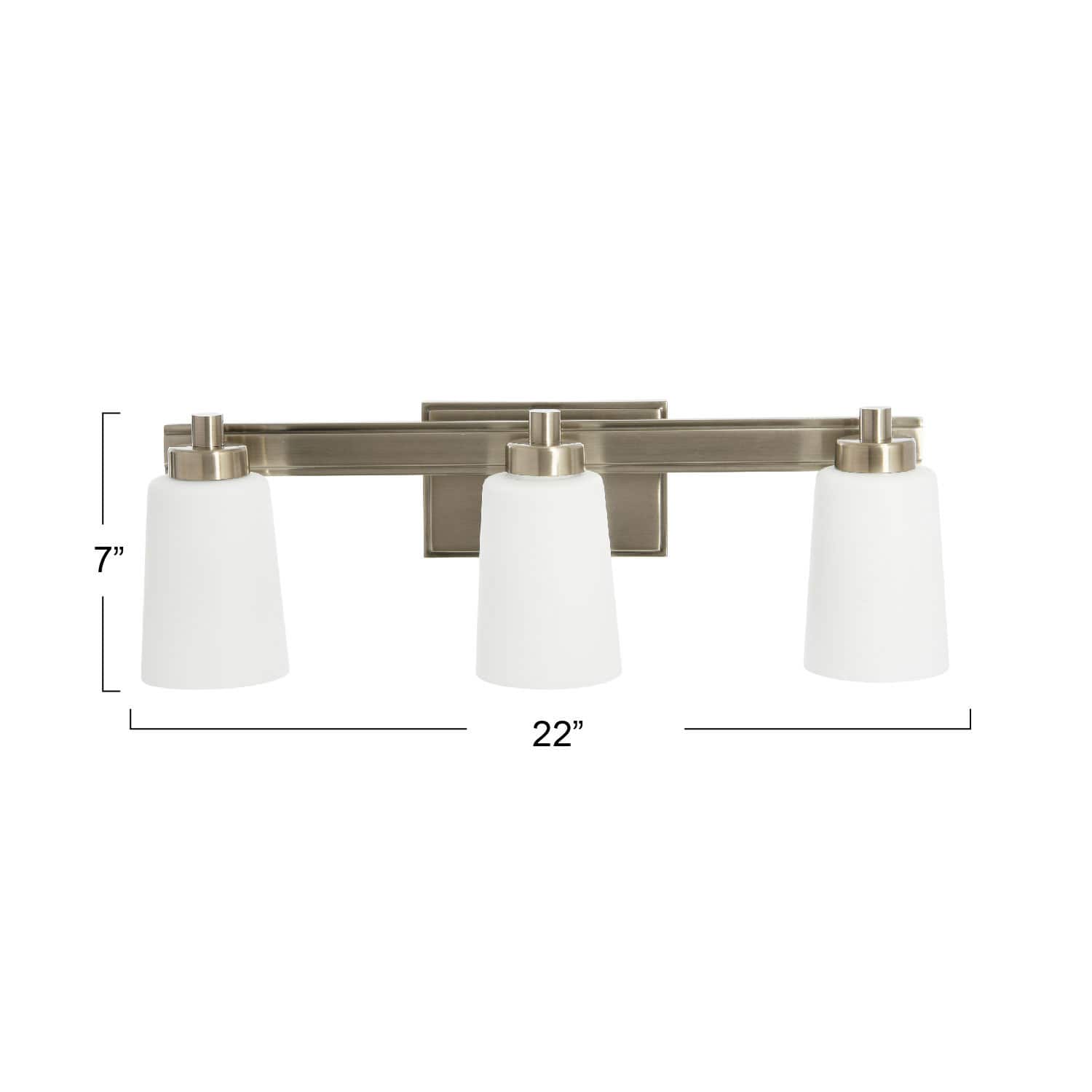 Hello Honey® Robert Stevenson Lighting Sullivan Park Frosted Glass & Metal 3-Light Vanity