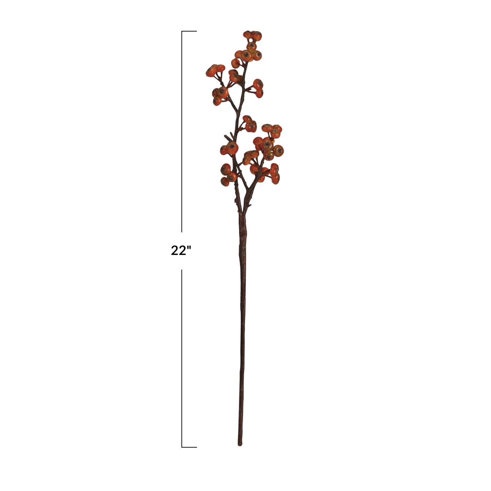 Hello Honey® 22" Orange Faux Berry Stem
